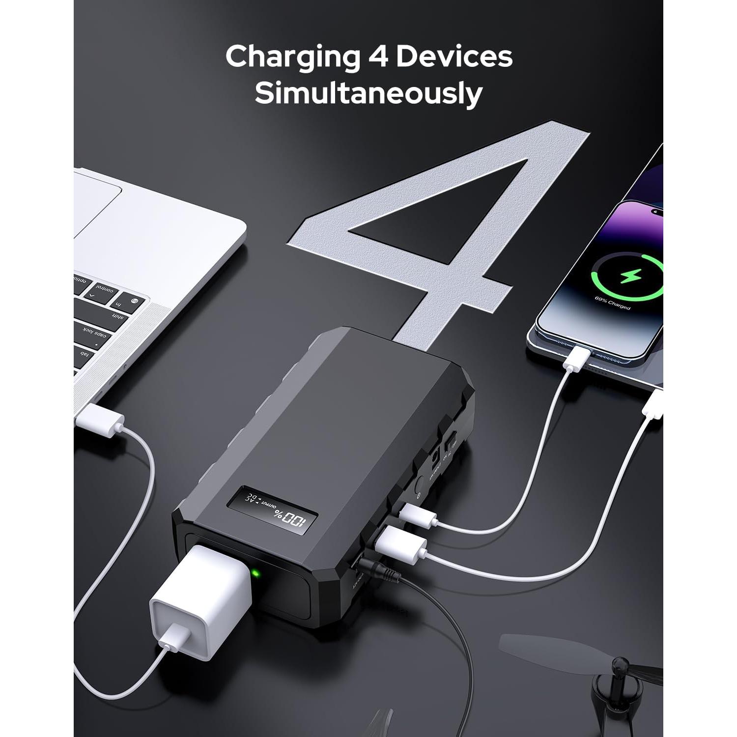 Banco de Energía Portátil Apowking 88.8Wh 24000mAh 65W