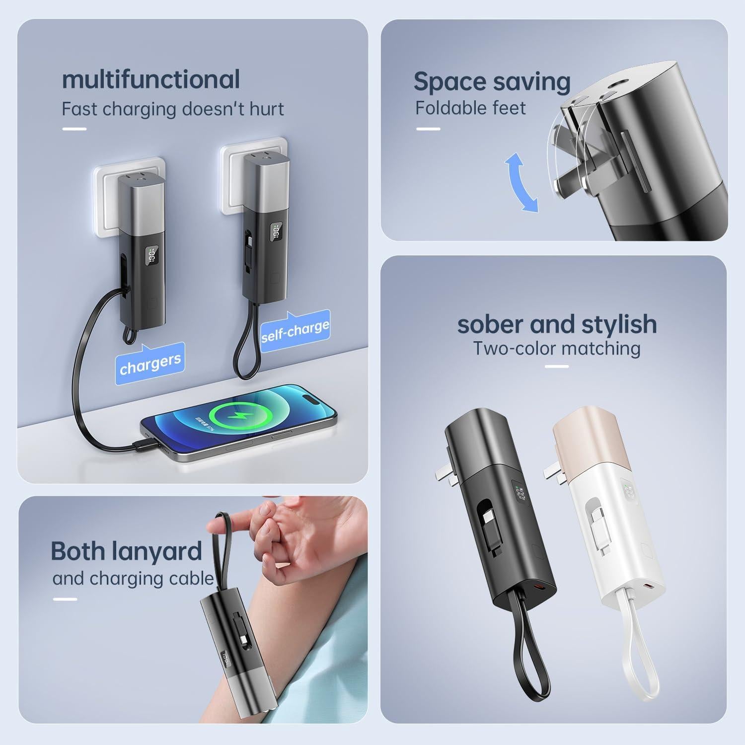 Banco de Energía Portátil GUSGU Power Go V24 5000mAh USB-C