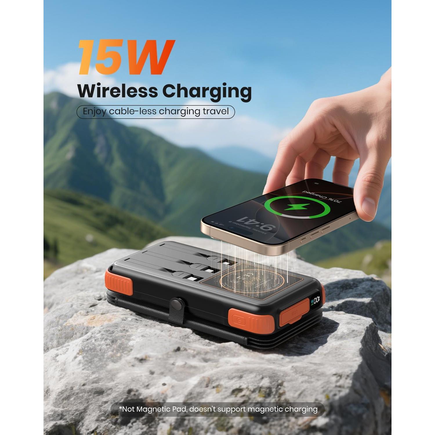 Banco de Energía Solar Tranmix 49800mAh Carga Rápida 20W