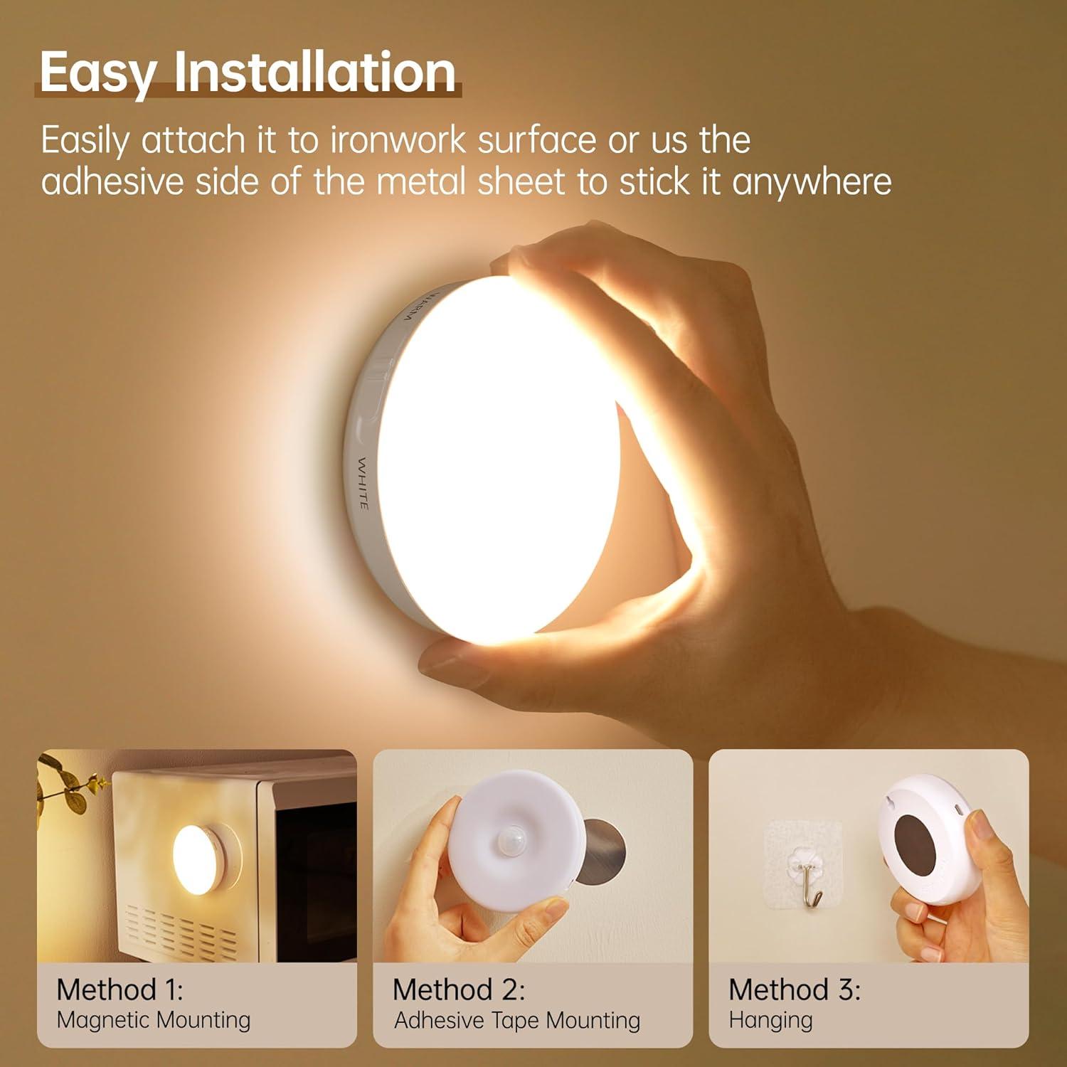 Luces Puck RGB Recargables Homelist NL4 - Paquete de 6