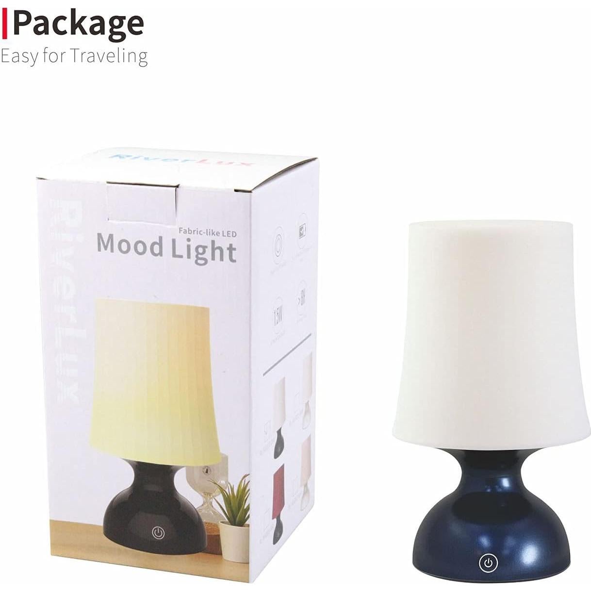 Lámpara de Mesa LED RiverLux Azul y Blanca Portátil