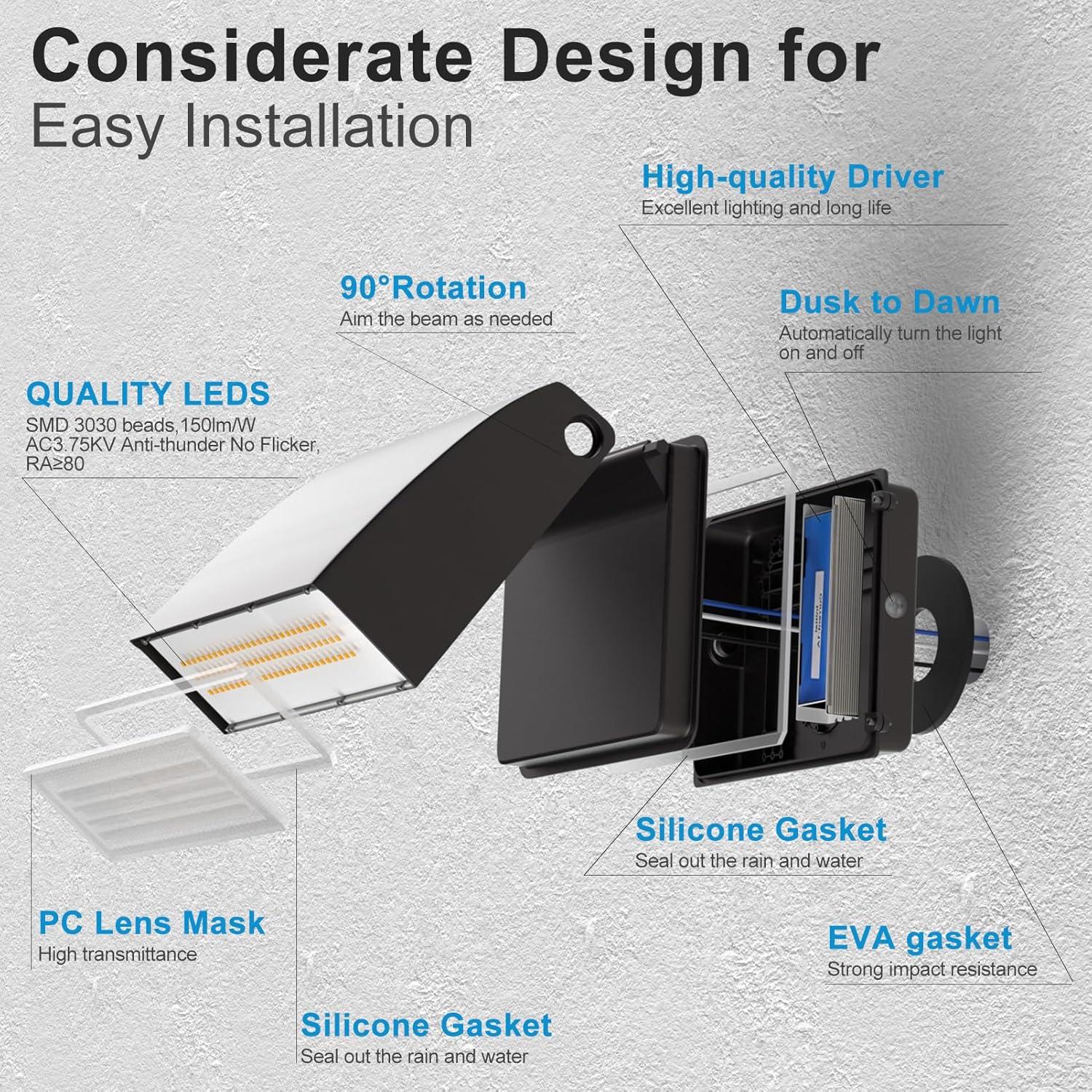 Luz de Pared LED Lightdot 150W 22500LM IP65 Ajustable