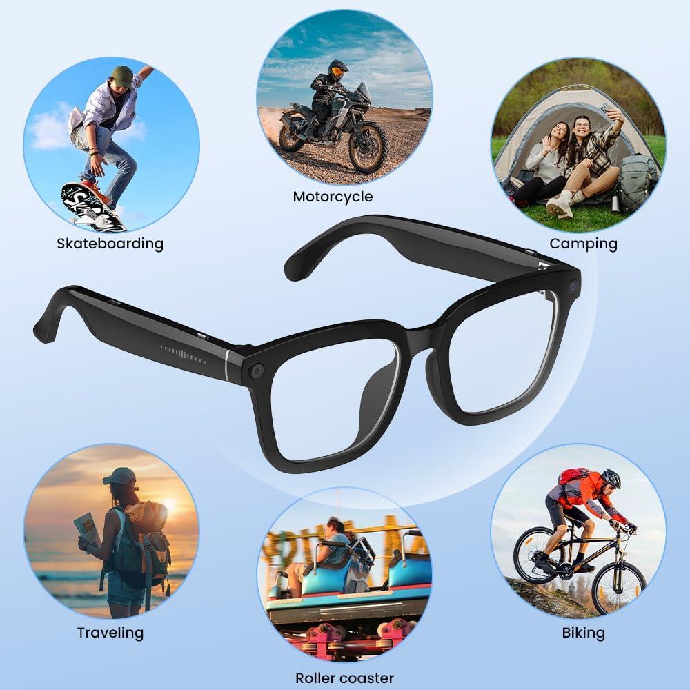 Gafas Inteligentes Ai Faifxo con Cámara 2K Bluetooth UV400