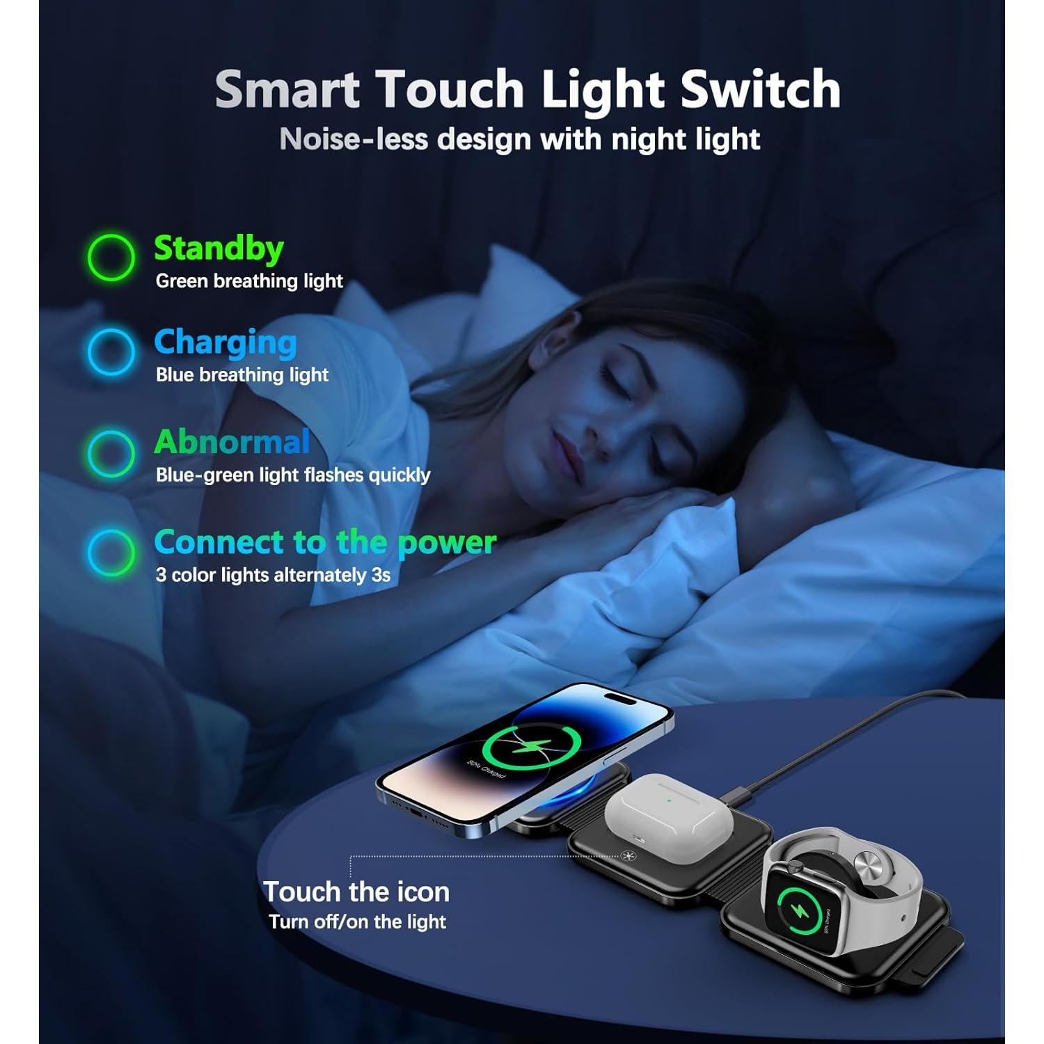 Estación de Carga Inalámbrica 3 en 1 OANDYS Mag-Safe 20W