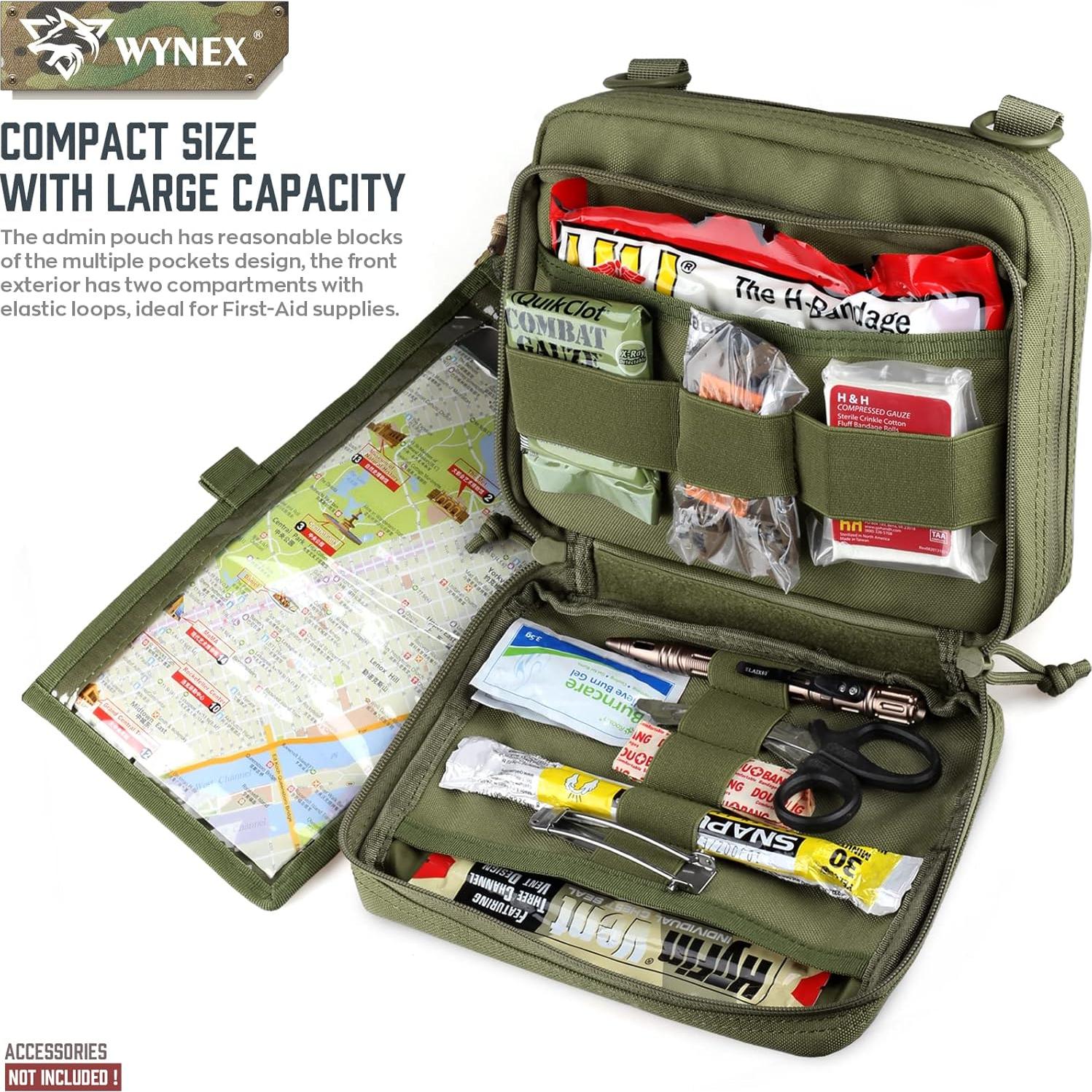 Bolsa Administrativa Táctica WYNEX Grande Nylon 1000D Verde