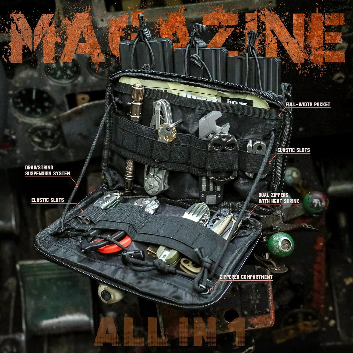 Bolsa Administrativa Táctica Wynex WY-0226B Negra 23x5x16cm