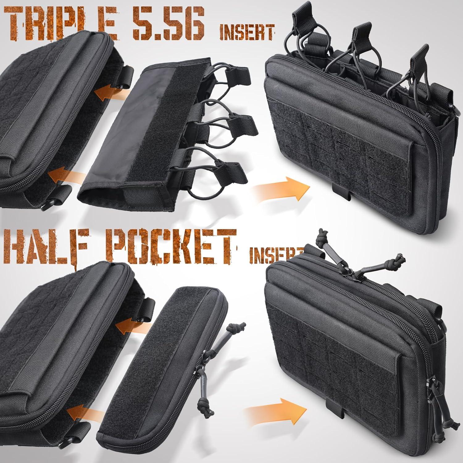 Bolsa Administrativa Táctica Wynex WY-0226B Negra 23x5x16cm