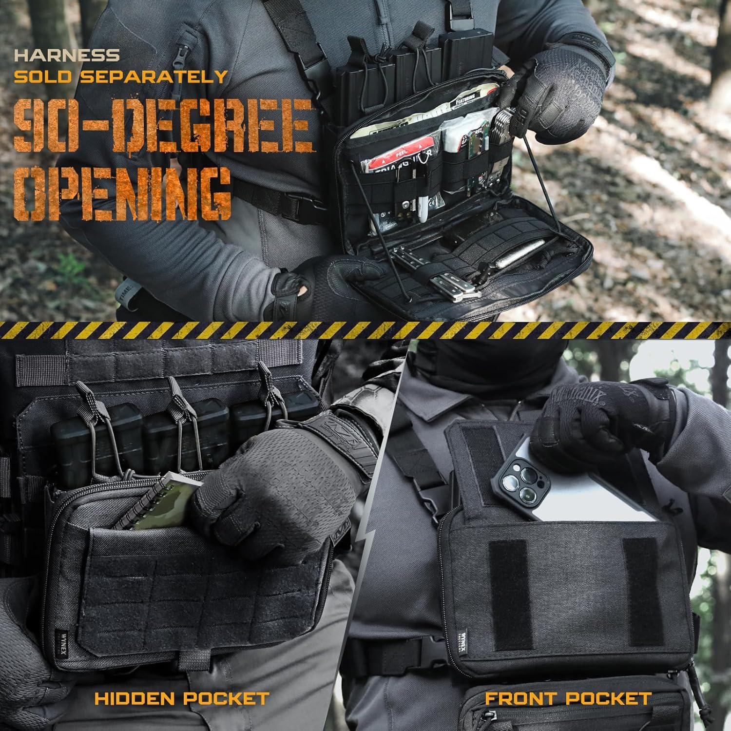 Bolsa Administrativa Táctica Wynex WY-0226B Negra 23x5x16cm