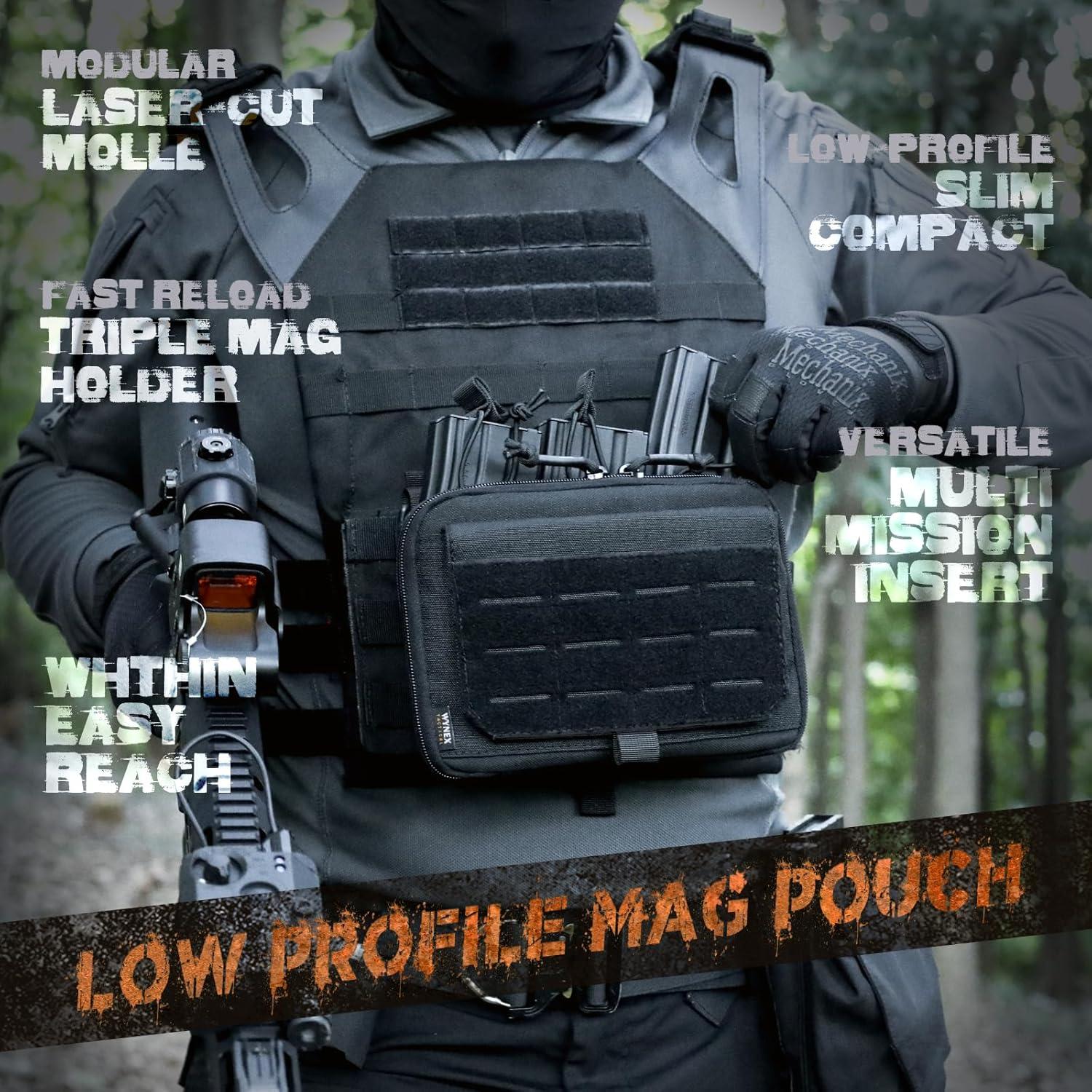 Bolsa Administrativa Táctica Wynex WY-0226B Negra 23x5x16cm