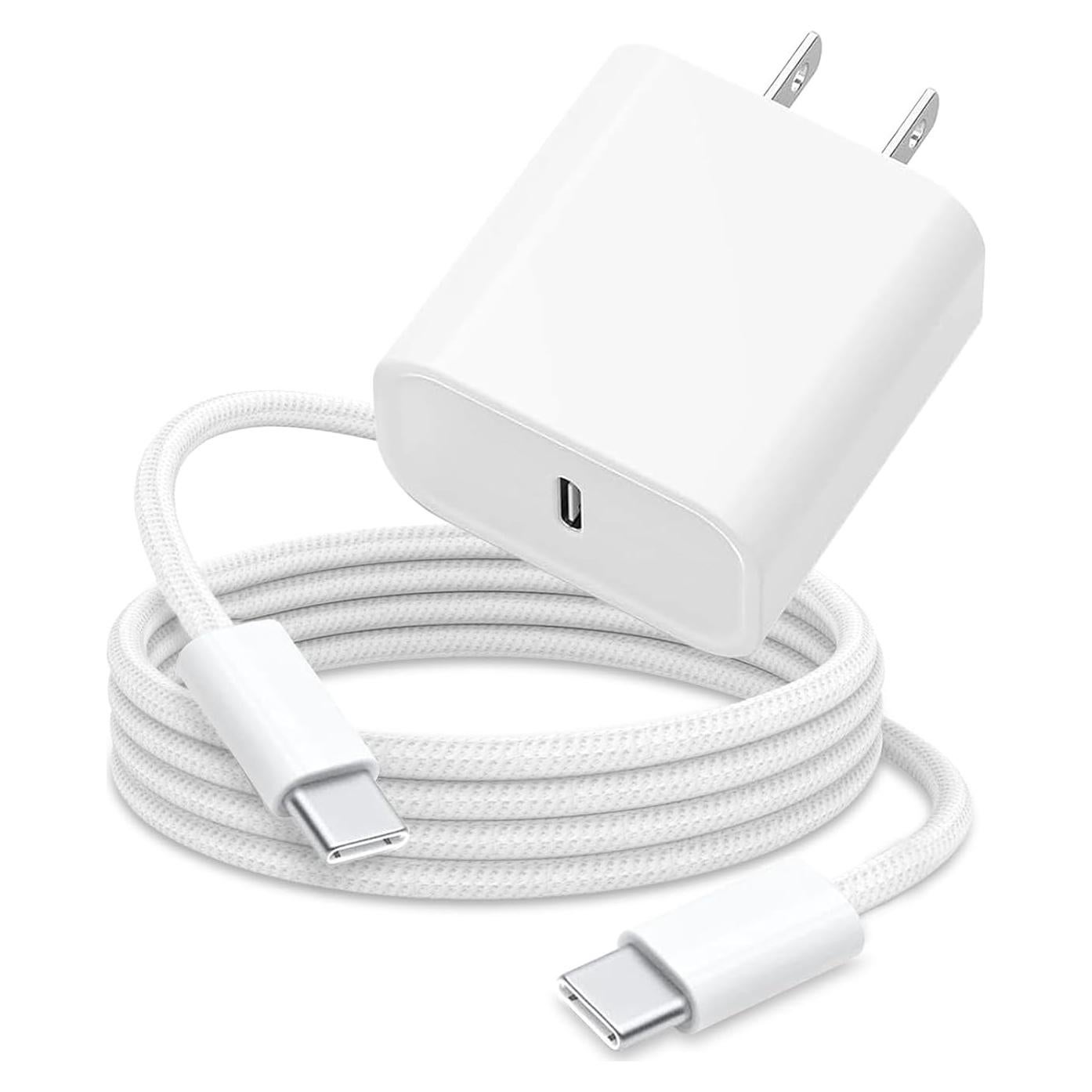 Cargador Rápido 20W USB-C CYQAPC con Cable 2m para iPhone y iPad