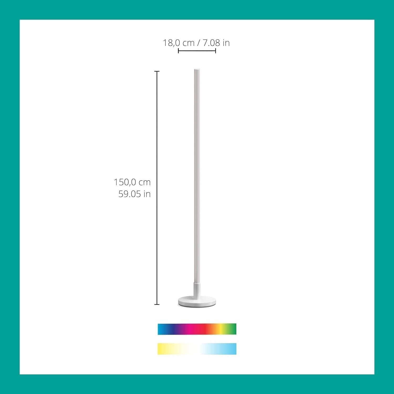 Lámpara de Suelo WiZ Conectada LED Regulable 8W Multicolor