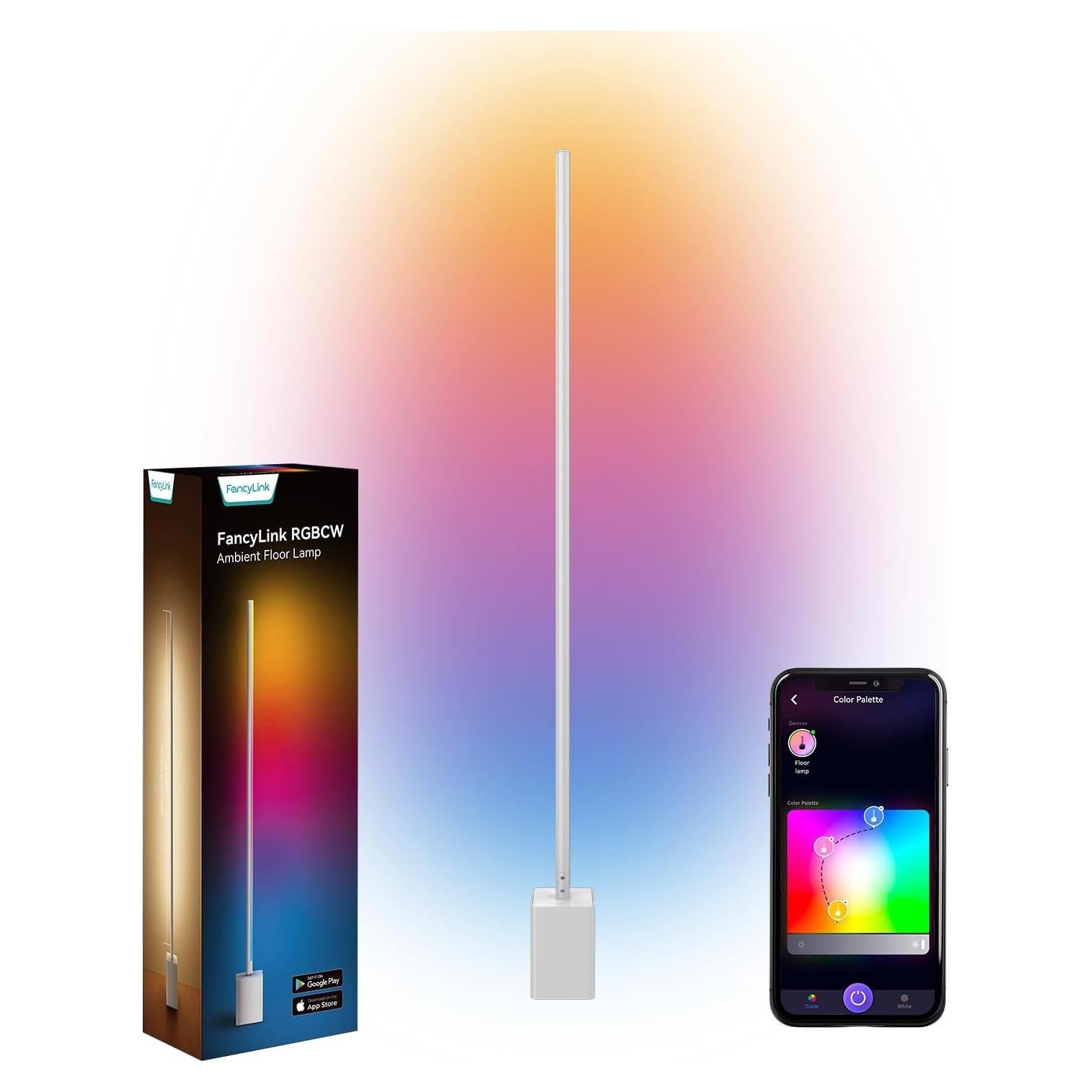 Lámpara de Suelo Inteligente Fancylink RGBCW 1500lm 42.8cm