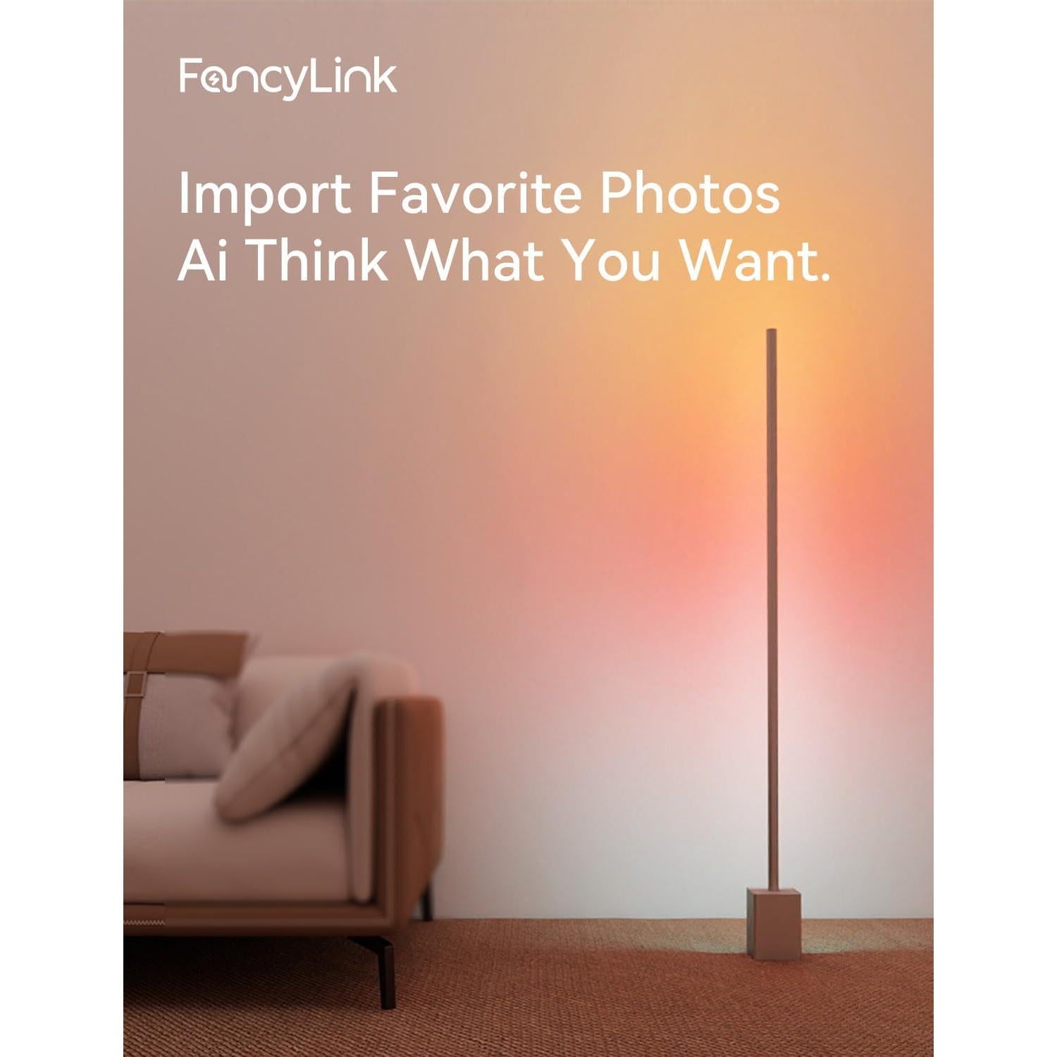 Lámpara de Suelo Inteligente Fancylink RGBCW 1500lm 42.8cm