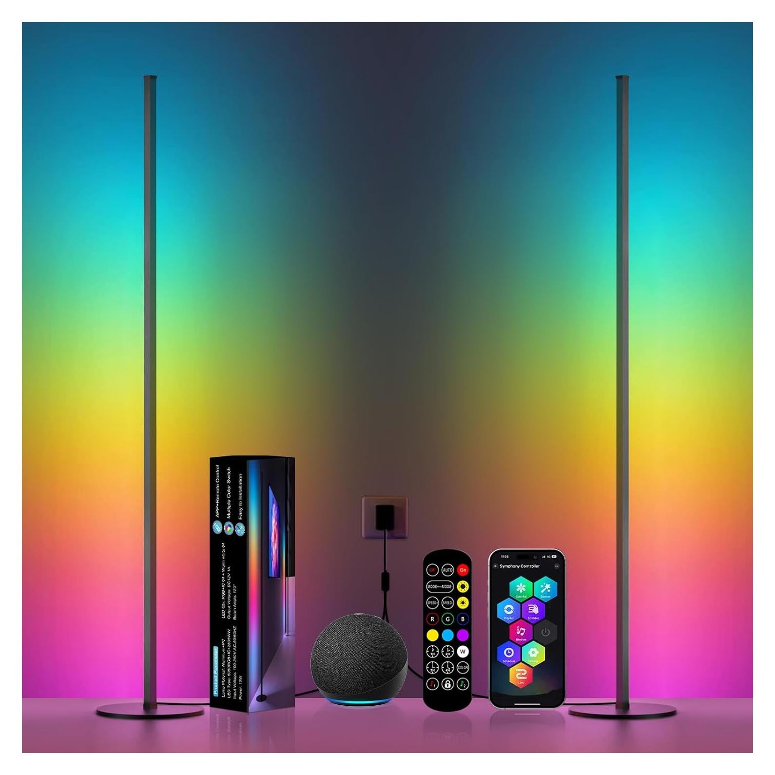 Lámpara de Esquina Inteligente RGB Eastfine con Control APP y Alexa