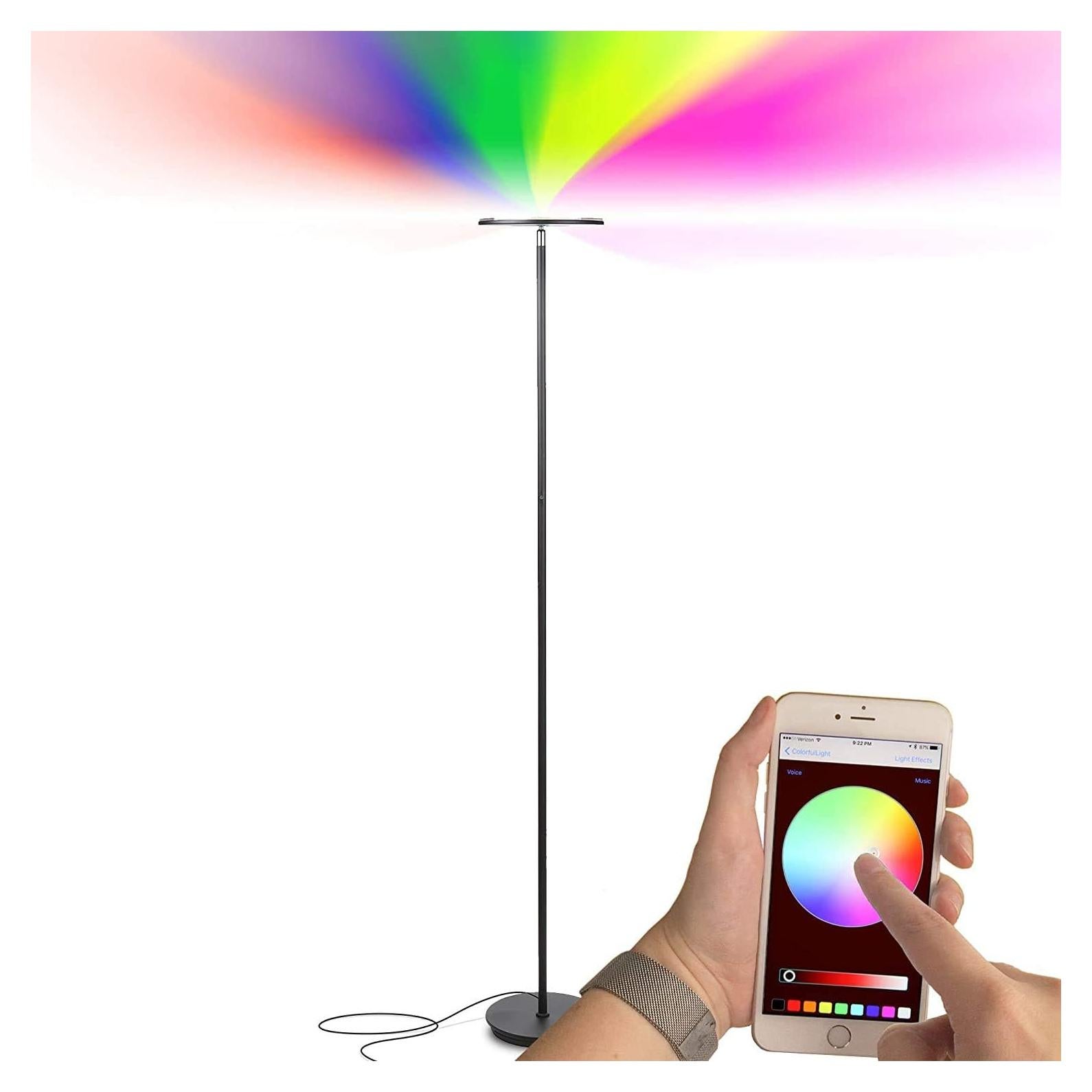 Lámpara de pie LED Brightech Sky Colors 1.75m Control Wi-Fi