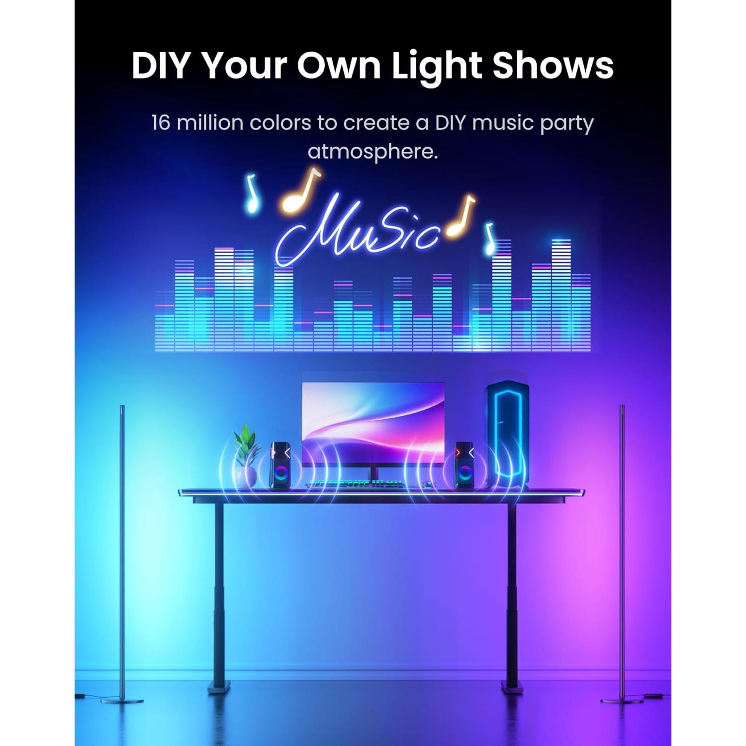 Lámpara de Pie SwitchBot RGBW, 1200lm, Compatible con Matter