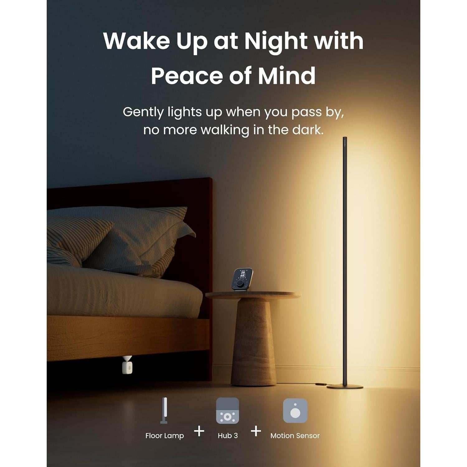 Lámpara de Pie SwitchBot RGBW, 1200lm, Compatible con Matter