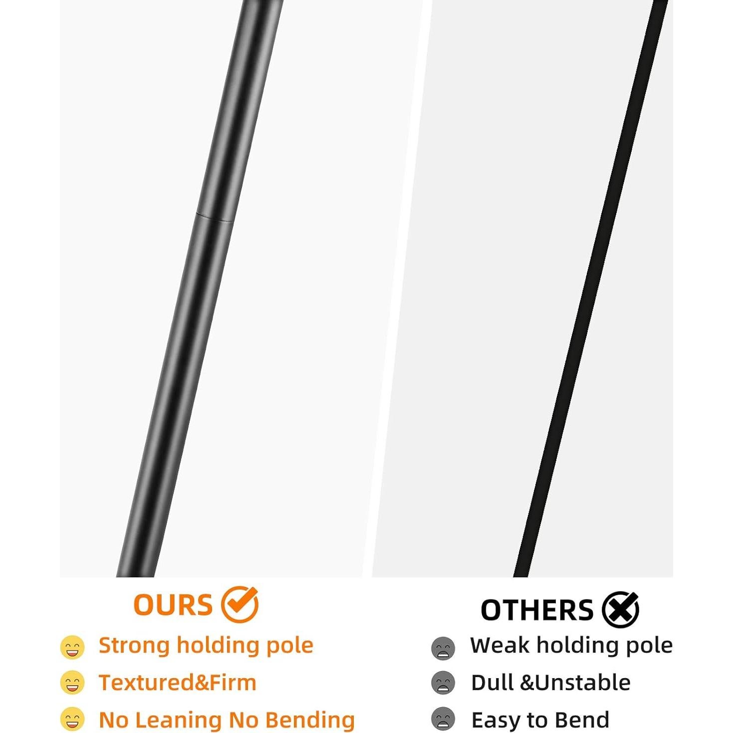 Lámpara de Pie Industrial Bosceos E26 Negra 168 cm con Bombilla