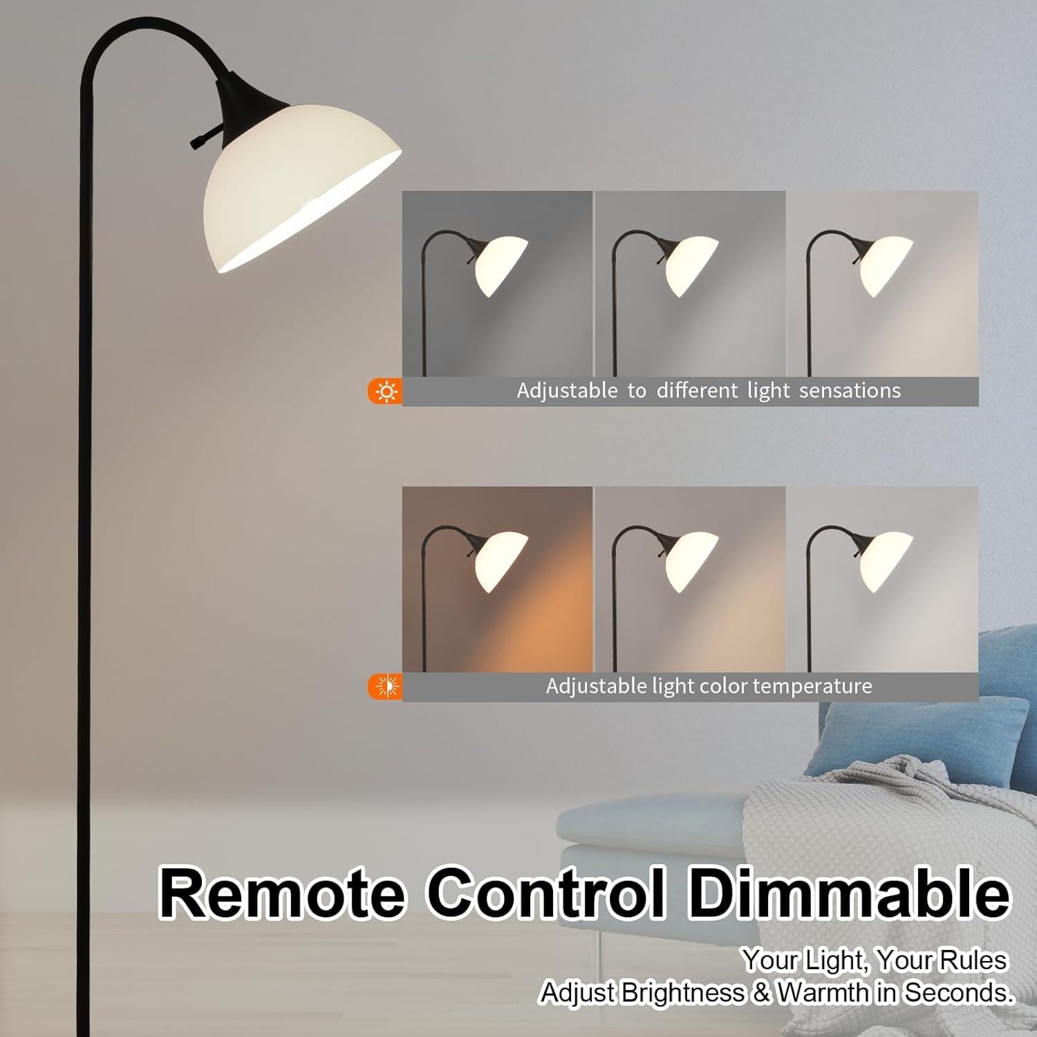 Lámpara de Pie GDRKNP Ajustable con Control Remoto 9W