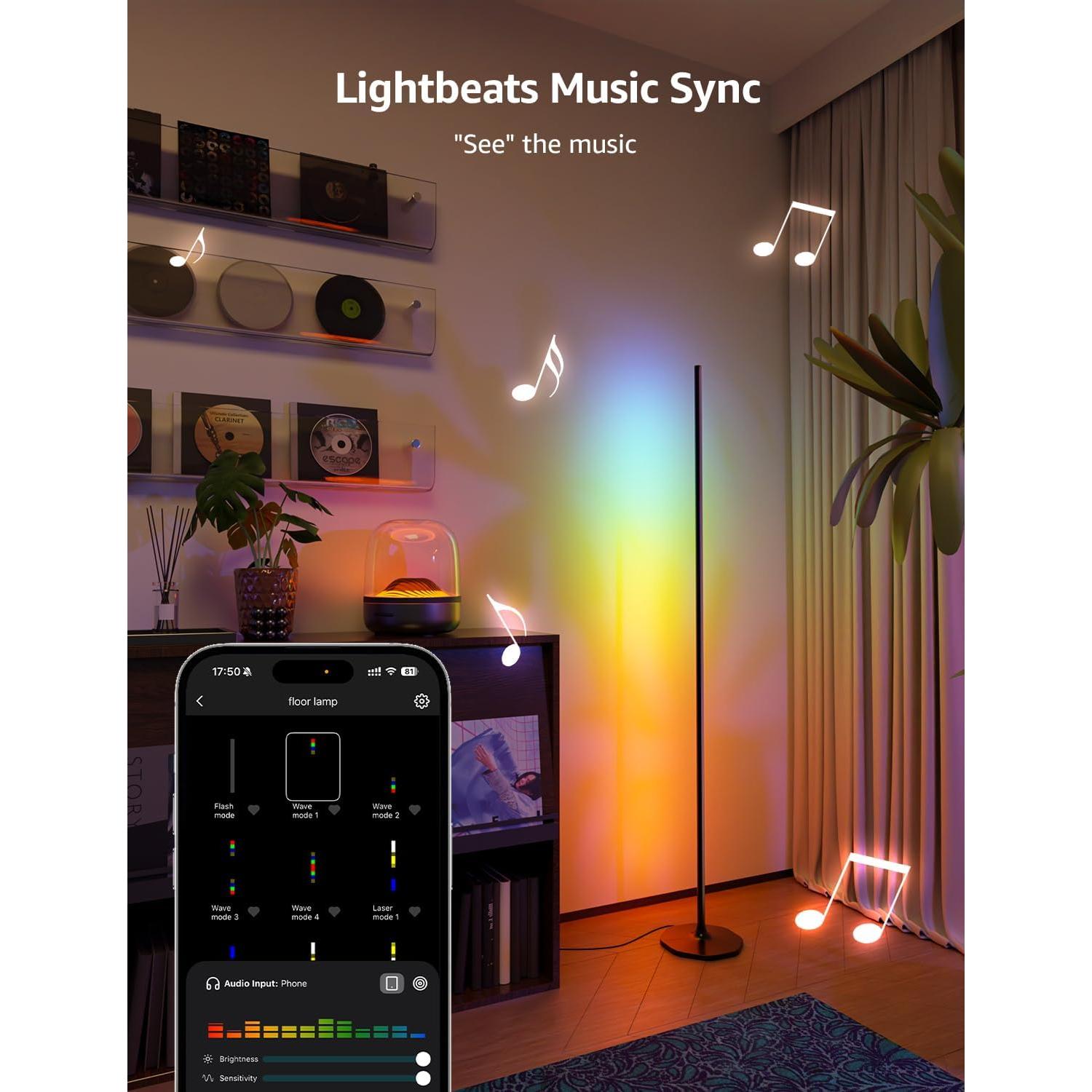 Lámpara de Pie LED Inteligente Lepro OE1 RGBICW 1000LM