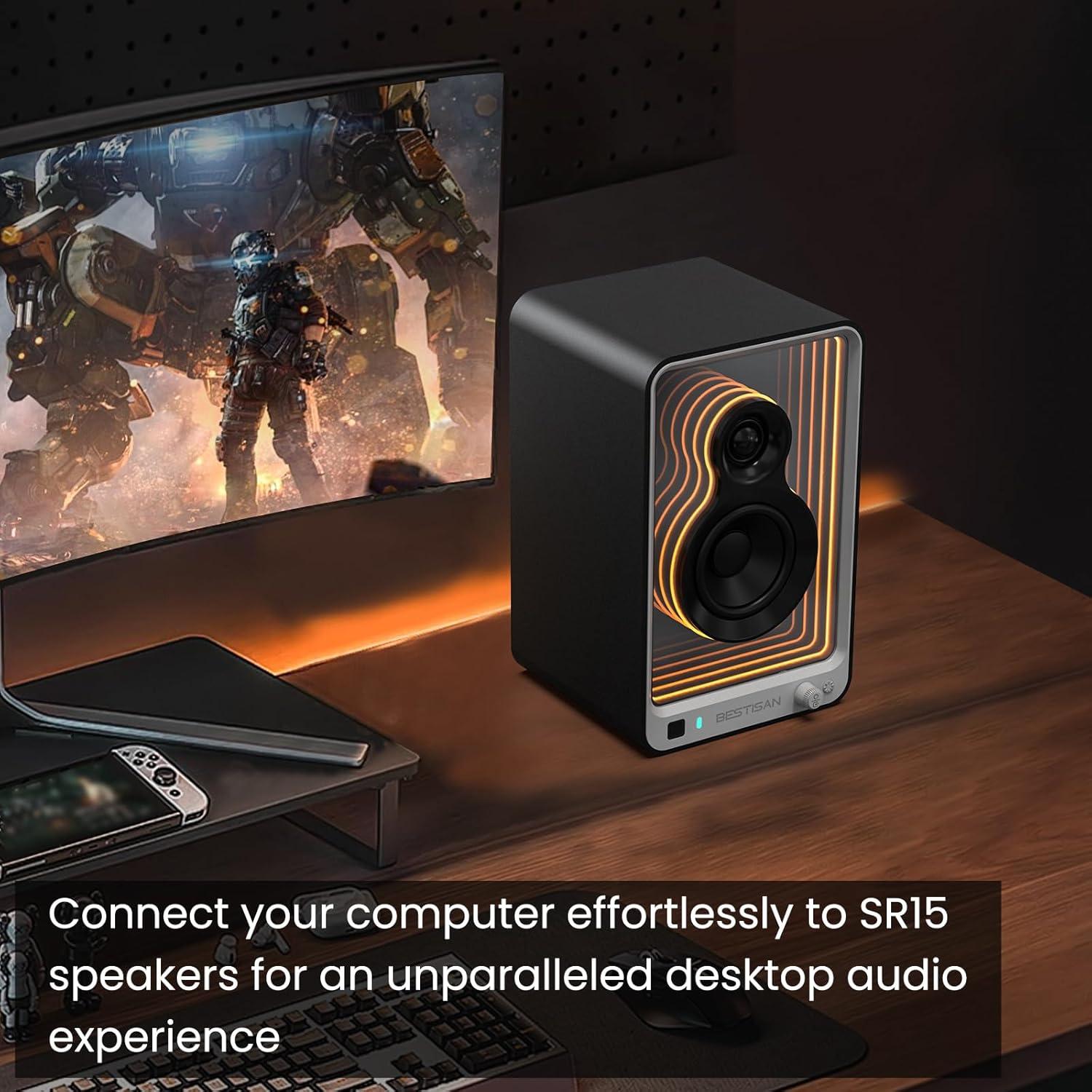 Altavoces Estantería Bluetooth BESTISAN SR15 4.87 kg 2.0