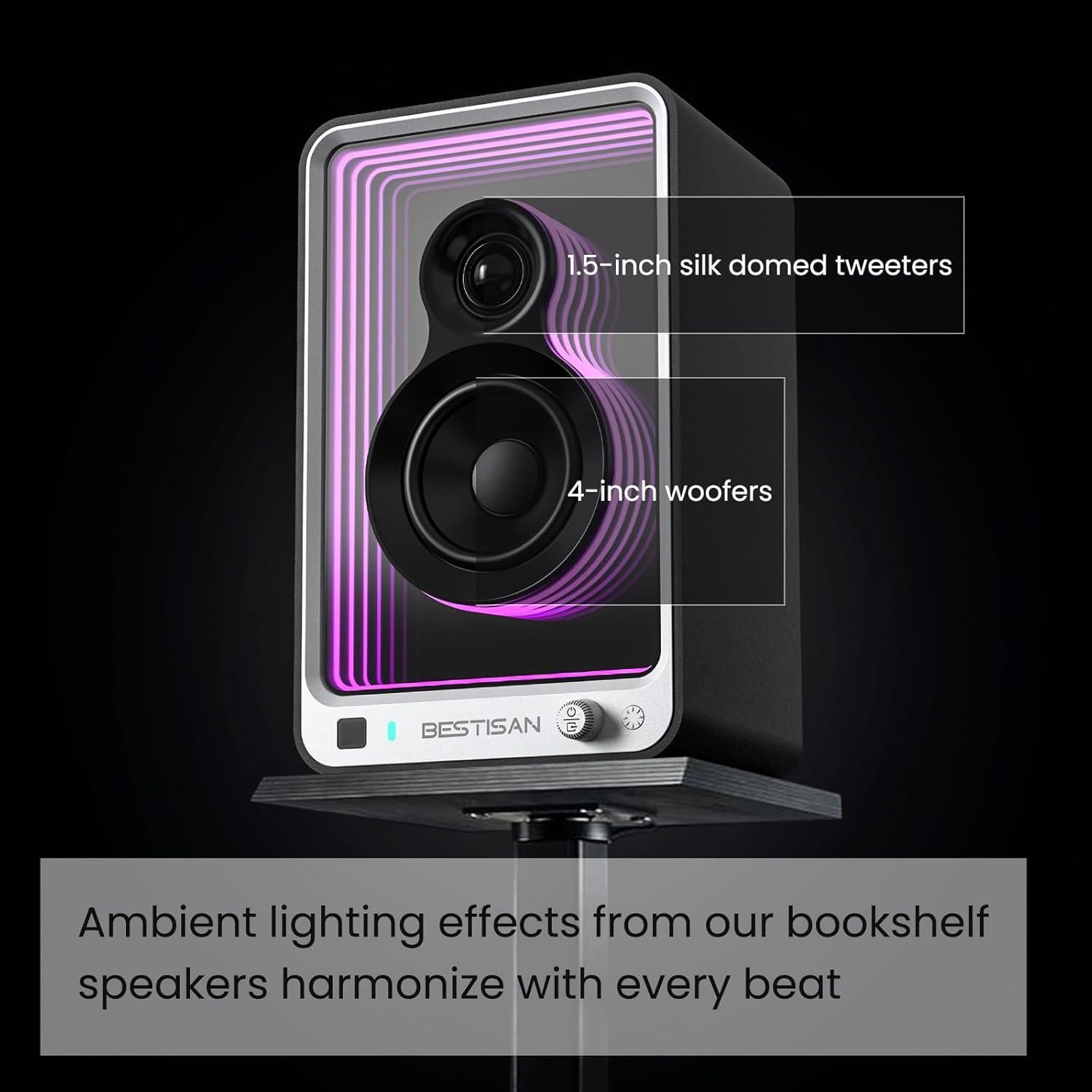 Altavoces Estantería Bluetooth BESTISAN SR15 4.87 kg 2.0