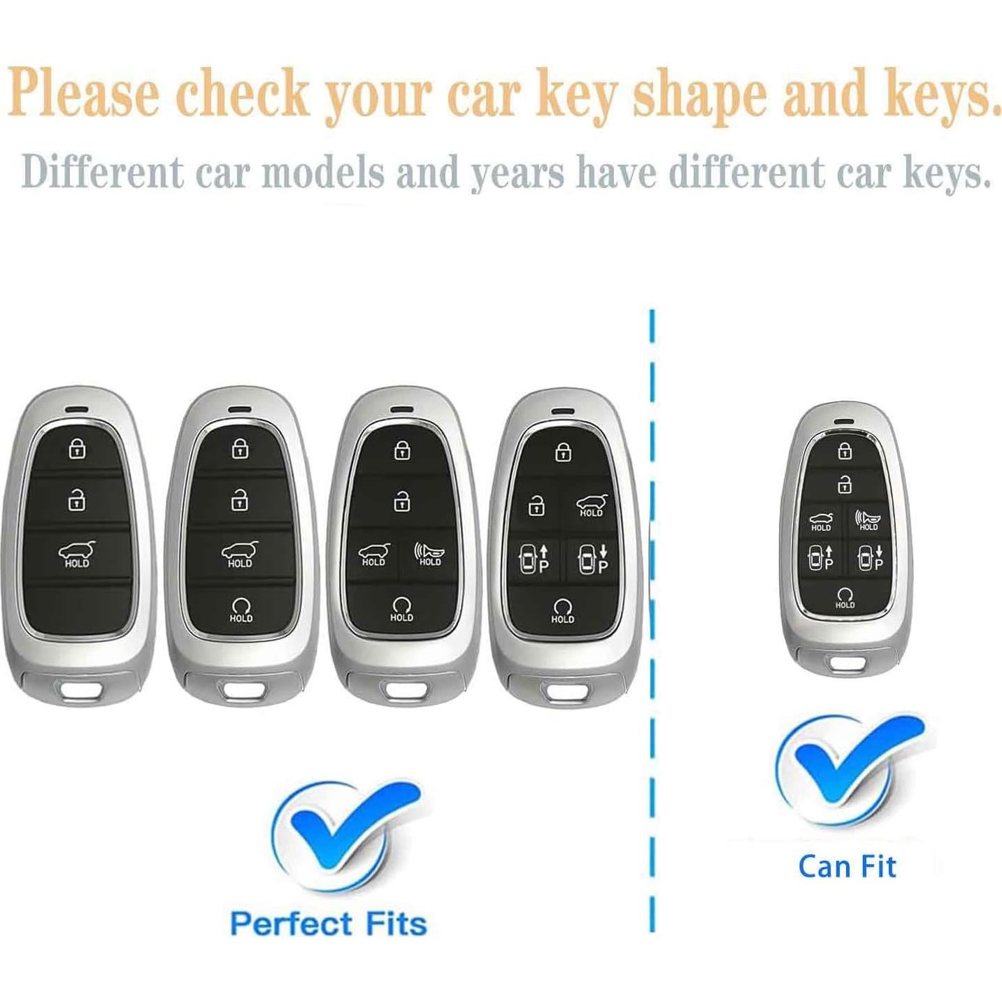 Funda de Llave Hyundai Flensent TPU Plata 2022-2025