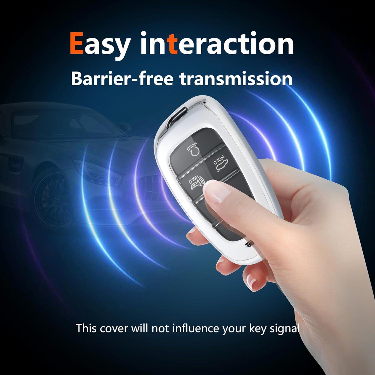 Funda de Llave Hyundai Flensent TPU Plata 2022-2025