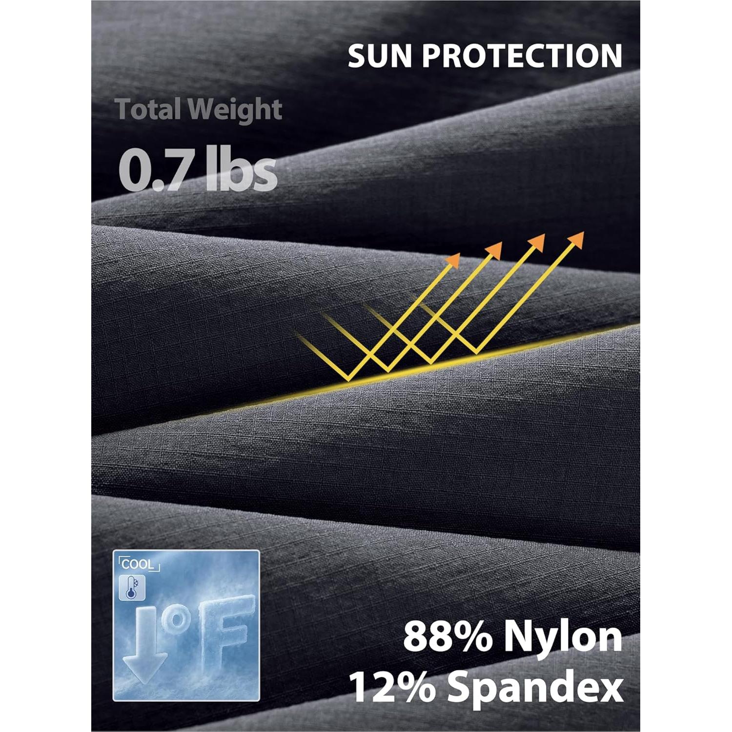 Pantalones de Senderismo Ligeros Hombre Cargo Nylon 36W x 30L