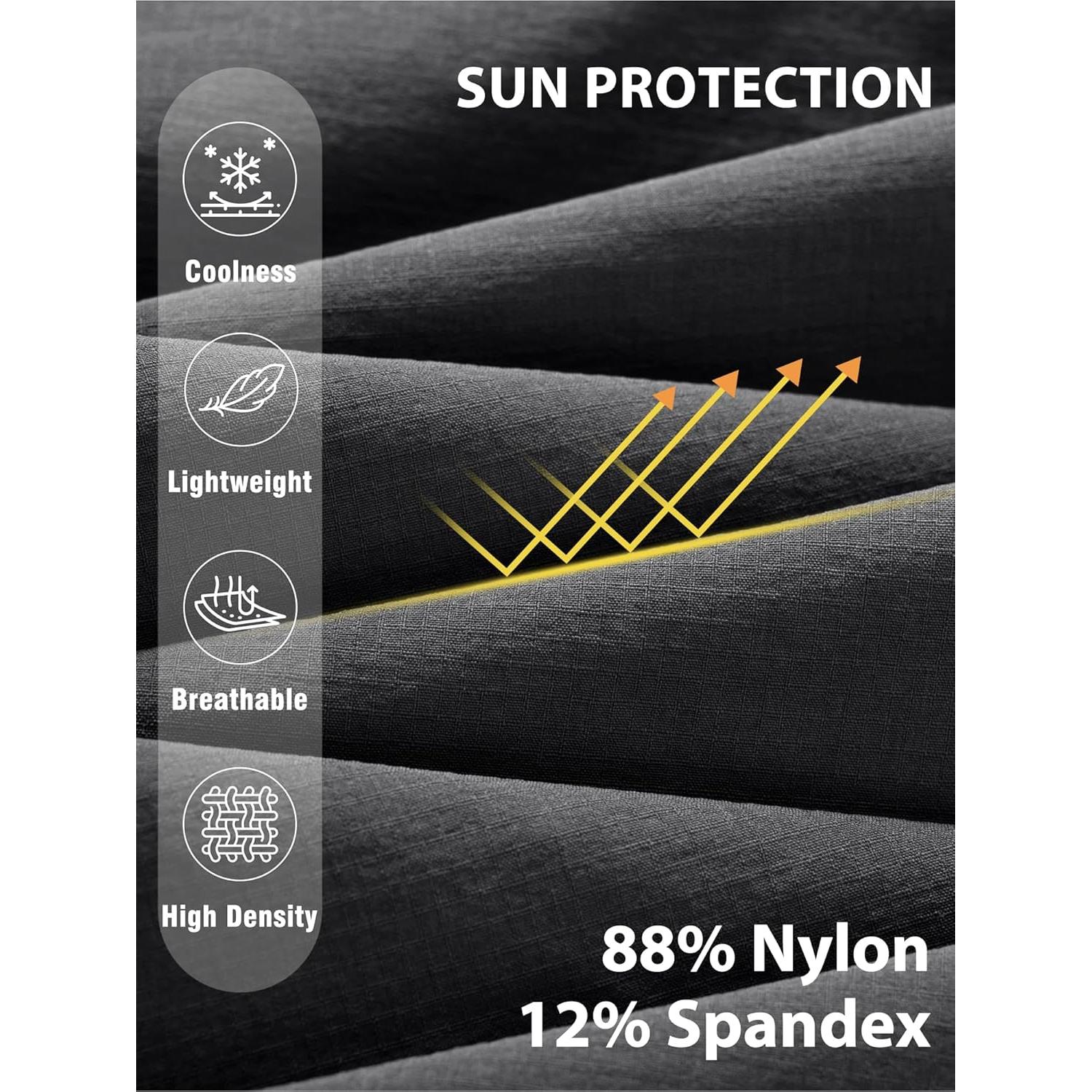 Pantalones de Senderismo Ligeros Hombre Cargo Nylon 36W x 30L