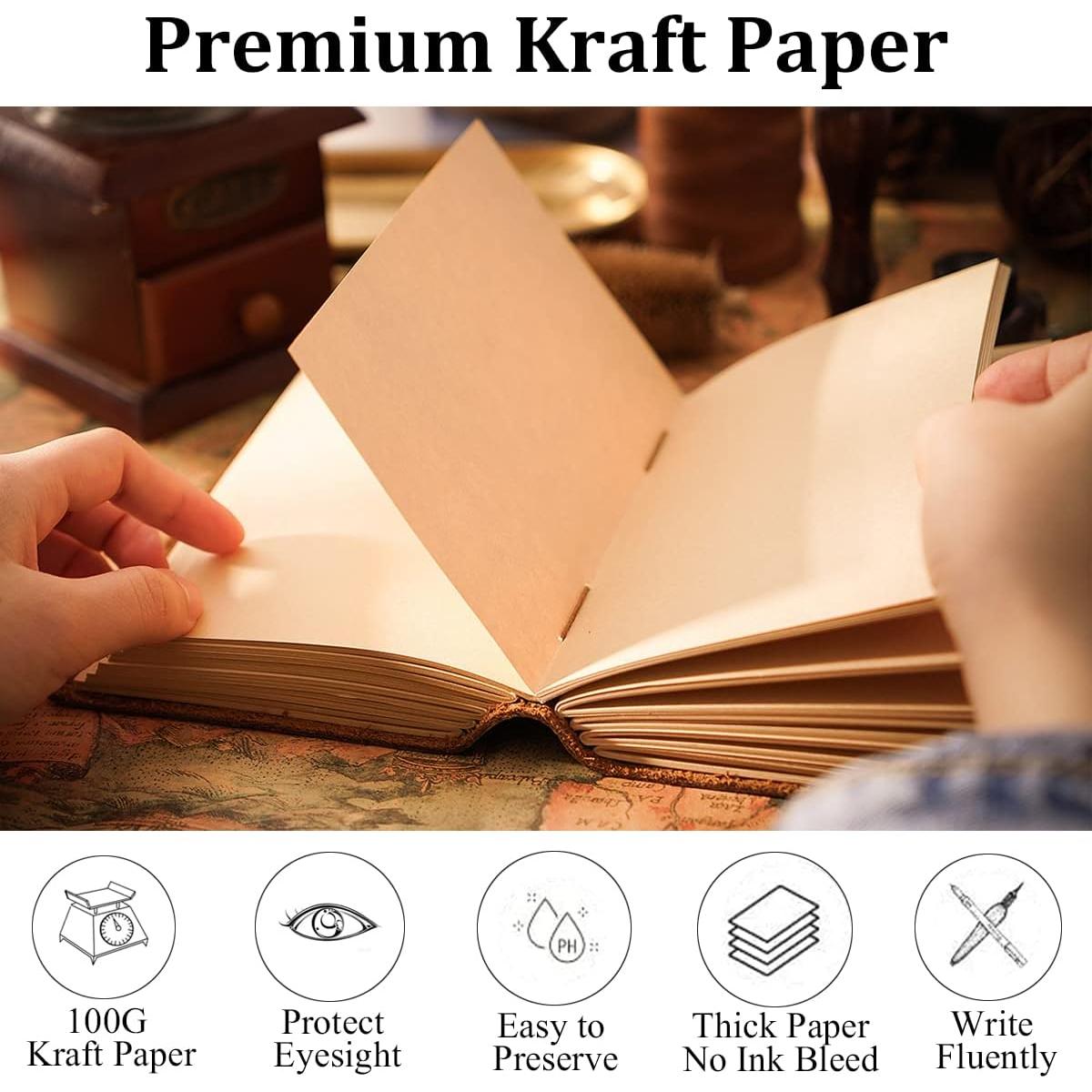 Cuaderno de Piel Acidea Vintage 320 Páginas 10.9x7.6cm