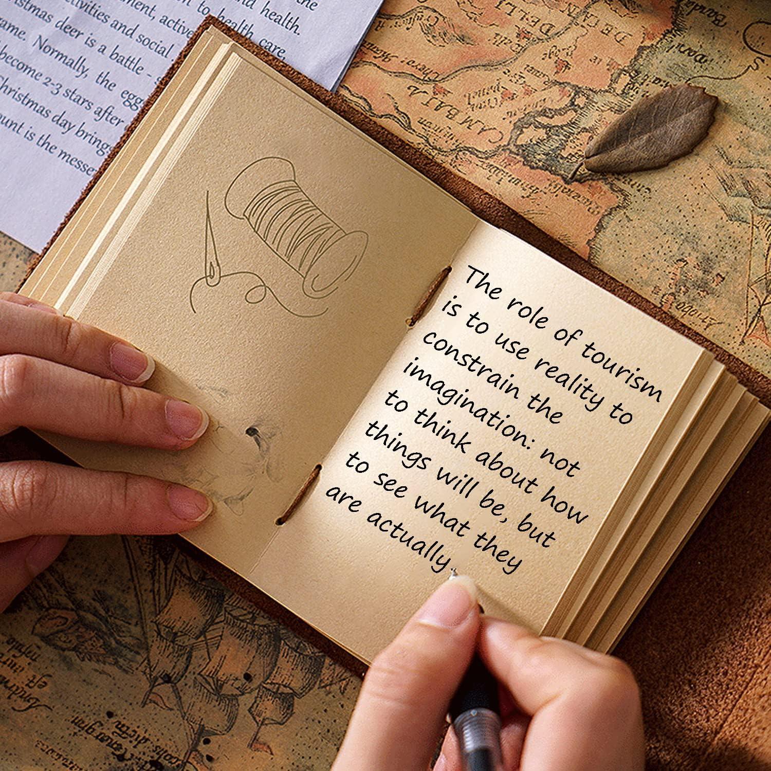 Cuaderno de Piel Acidea Vintage 320 Páginas 10.9x7.6cm