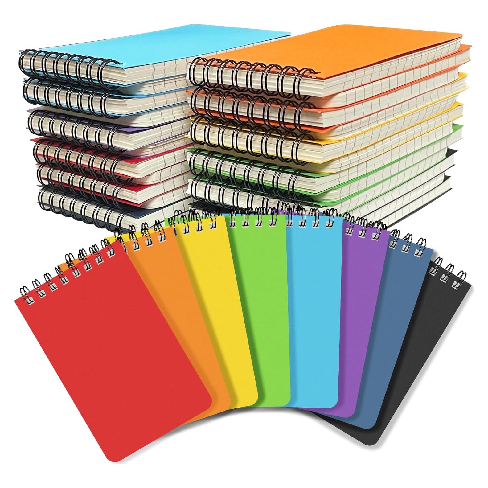 24 Mini Cuadernos Espirales OSIMIG 7.62x12.7 cm 60 Hojas