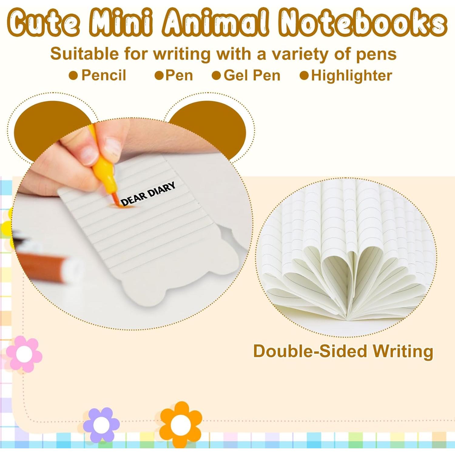 105 Mini Cuadernos ZestNova para Niños - Animales Caricatura