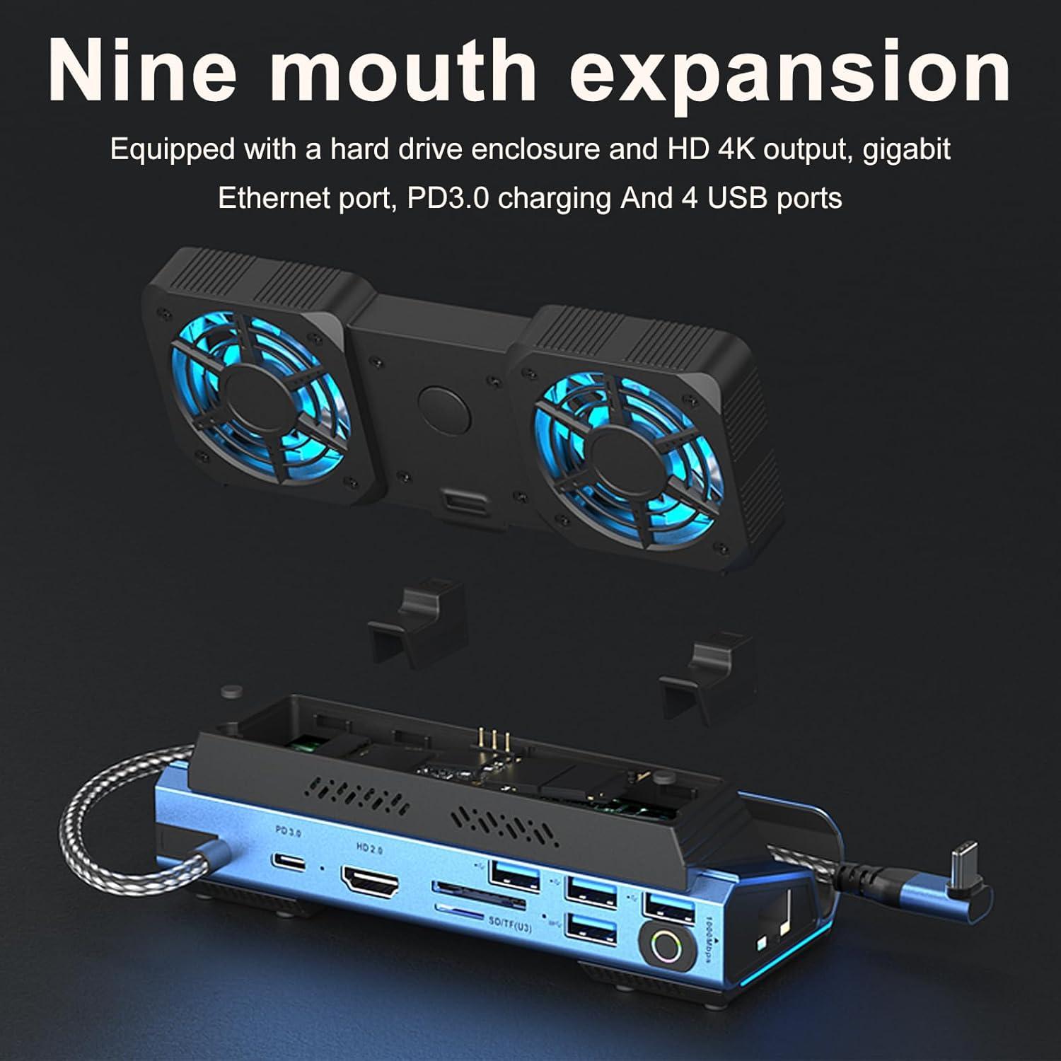 Dock de Juegos Porpen V279 10 en 1 con Enclosure M.2 NVMe