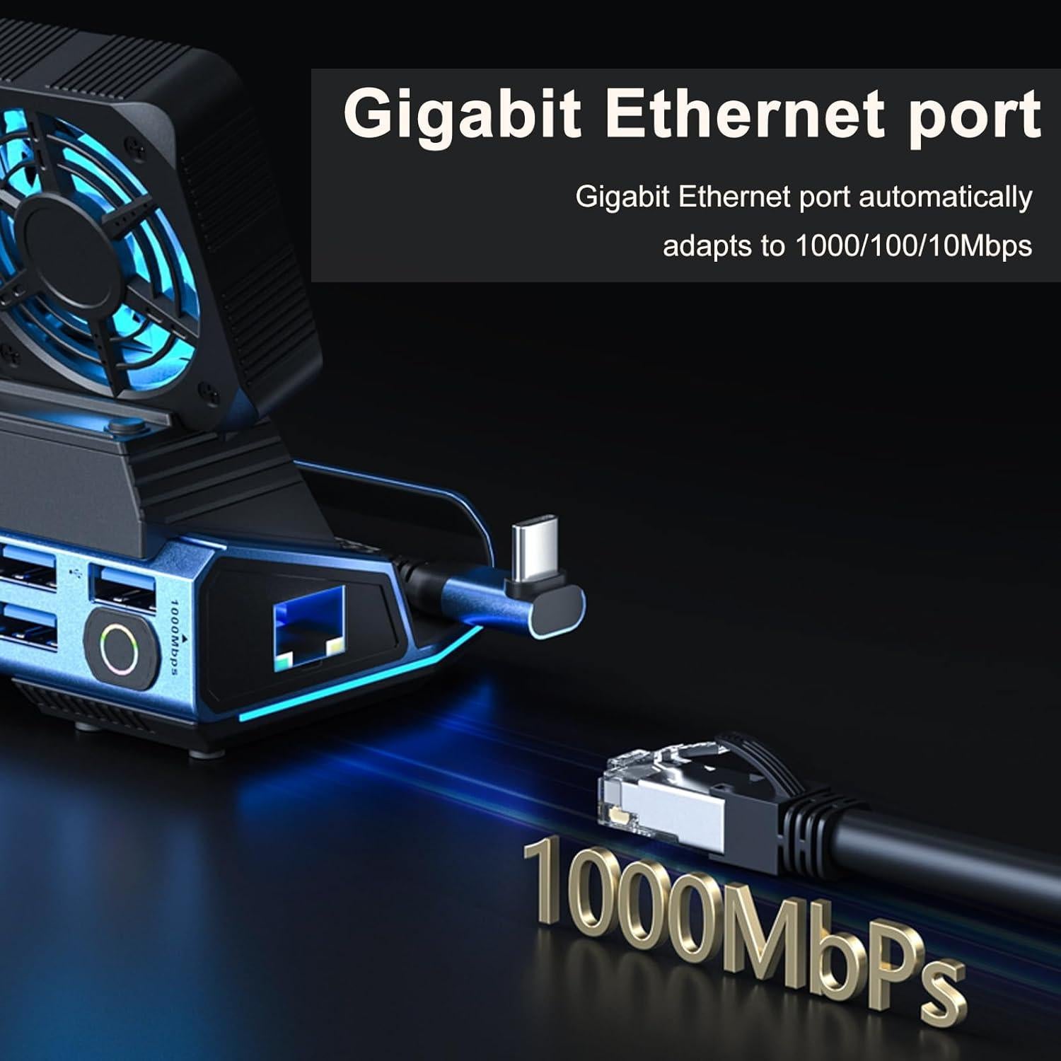 Dock de Juegos Porpen V279 10 en 1 con Enclosure M.2 NVMe