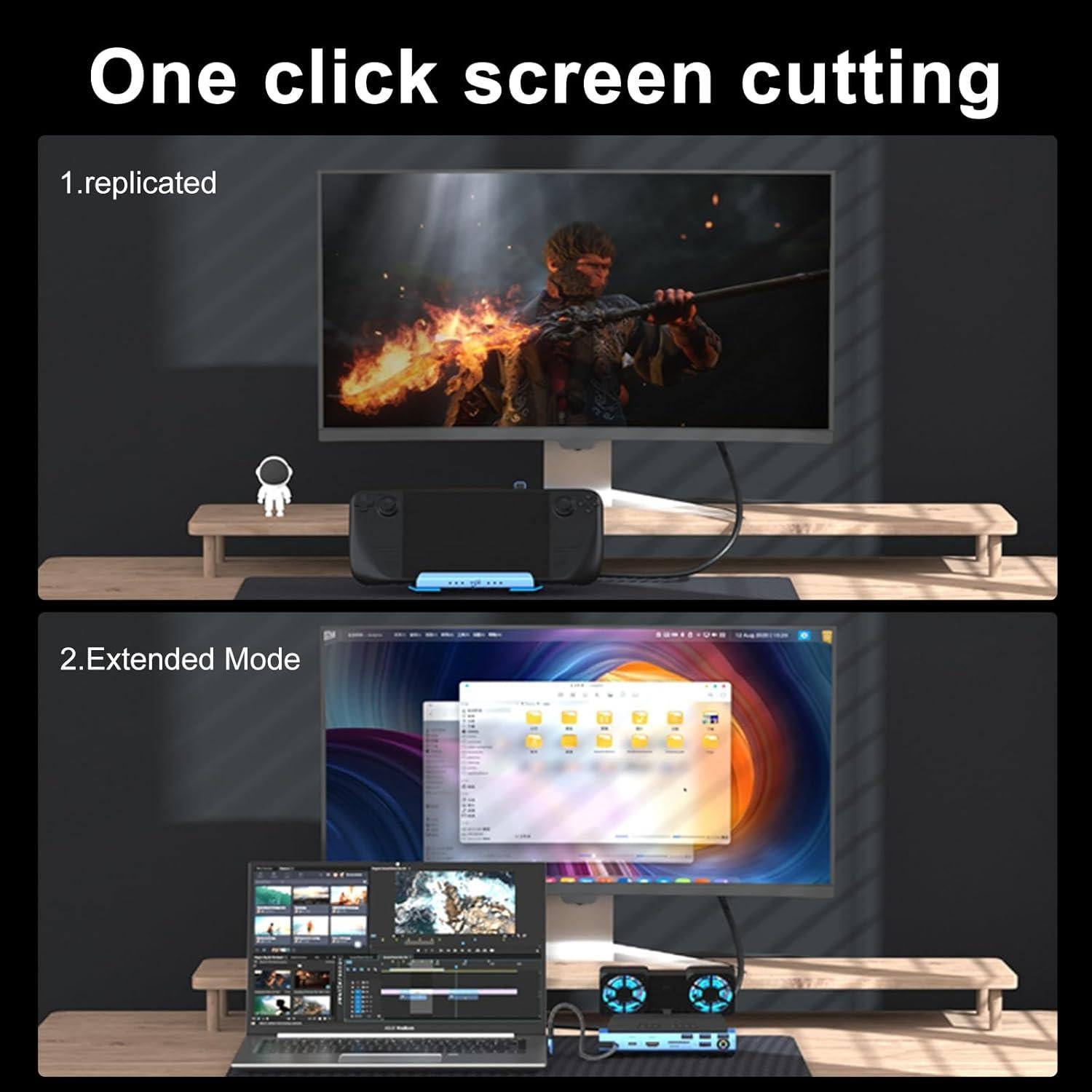 Dock de Juegos Porpen V279 10 en 1 con Enclosure M.2 NVMe