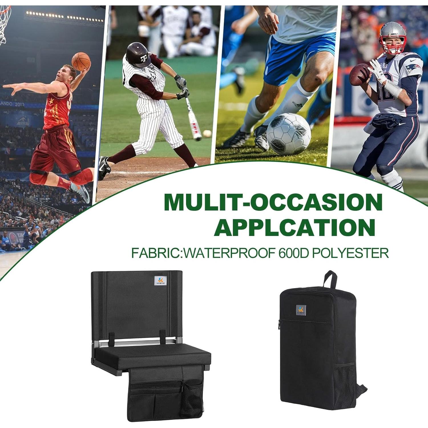 Asiento de Estadio KIVMTAR Plegable con Soporte Espalda Rosa