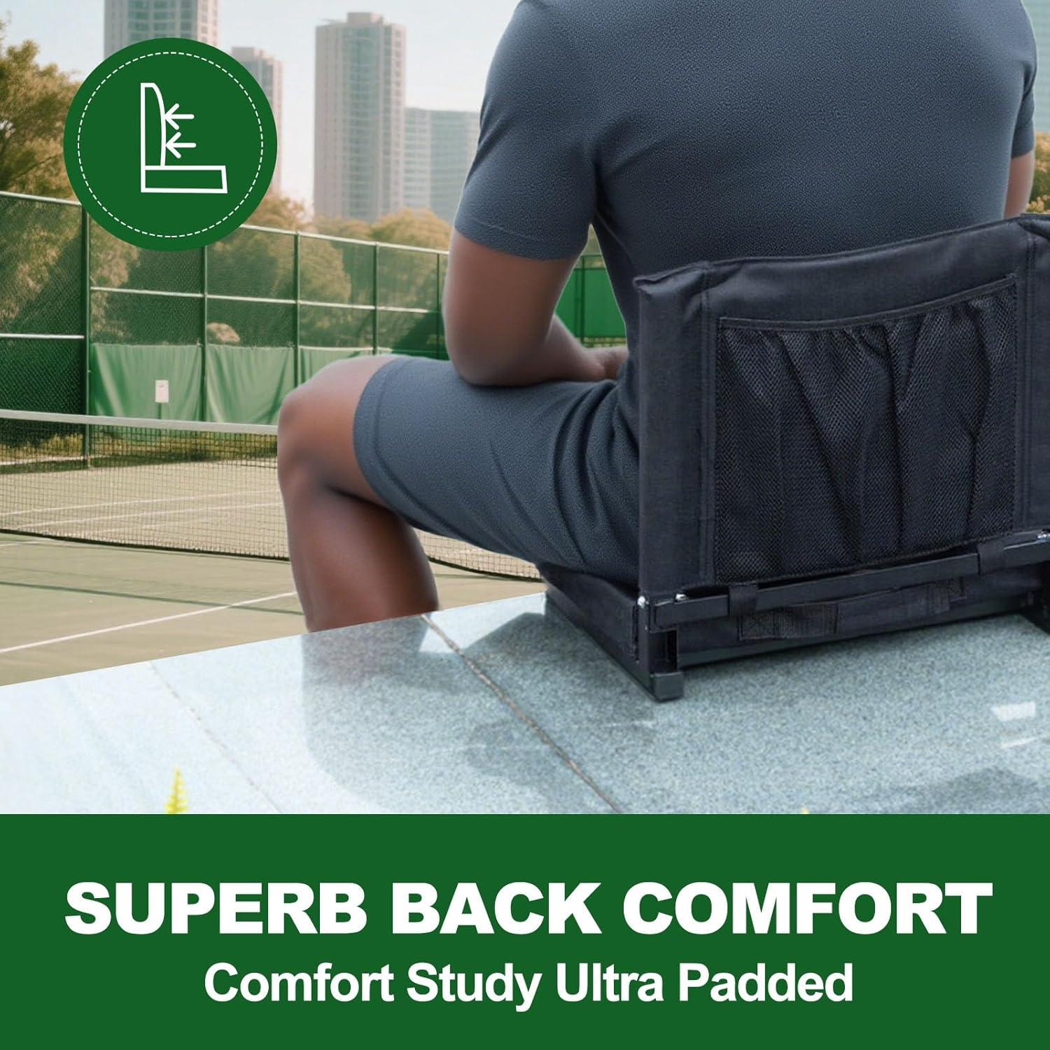 Asiento de Estadio KIVMTAR Plegable con Soporte Espalda Rosa