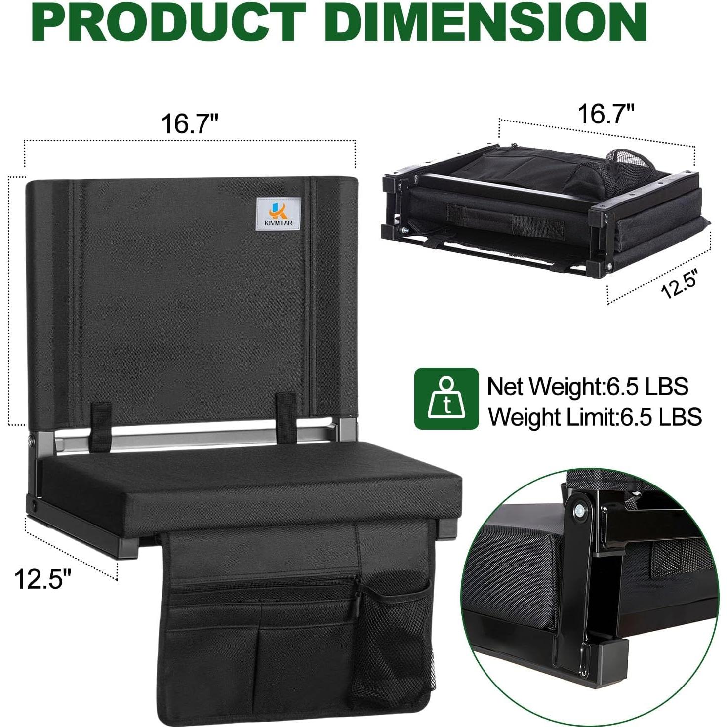 Asiento de Estadio KIVMTAR Plegable con Soporte Espalda Rosa