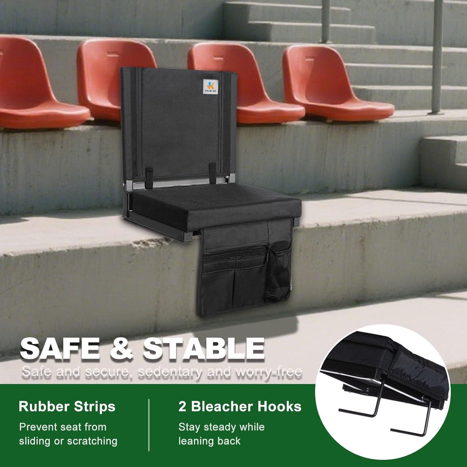 Asiento de Estadio KIVMTAR Plegable con Soporte Espalda Rosa