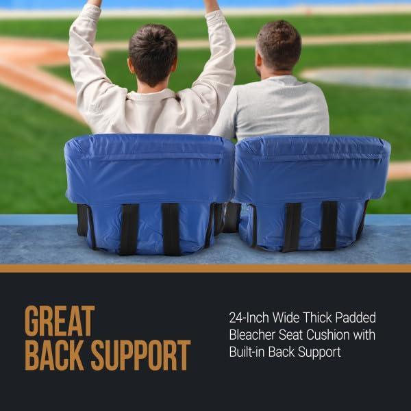 Silla de Estadio Ancha Home-Complete Azul con Respaldo y 6 Posiciones