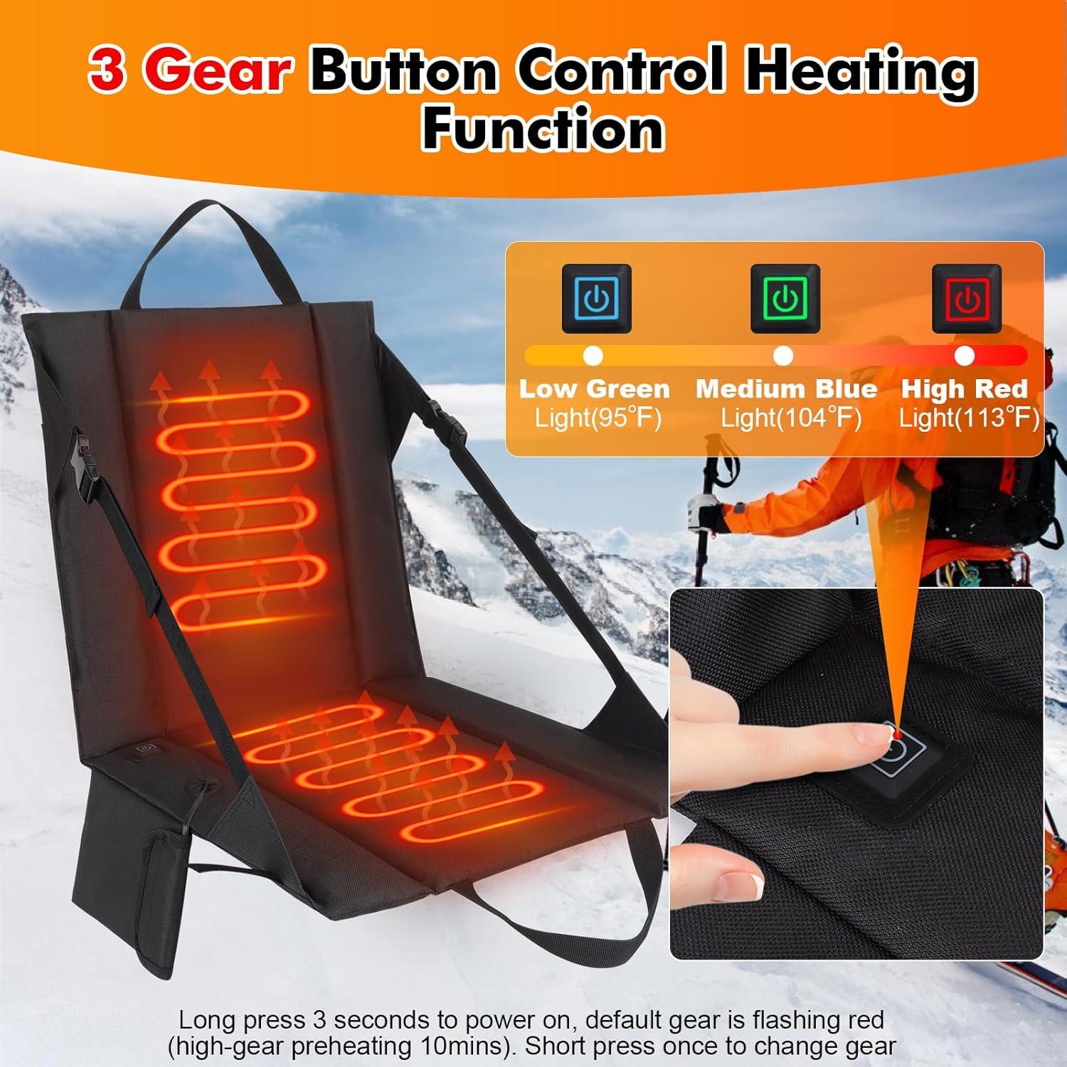 Cojín Calentado Portátil HUIJUTCHEN para Gradas 45°C