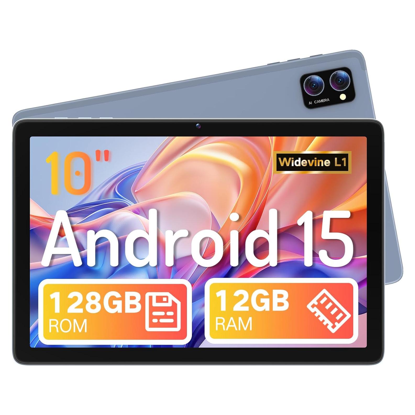 Tablet Android 15 Winsing 10" 12GB RAM 128GB Almacenamiento