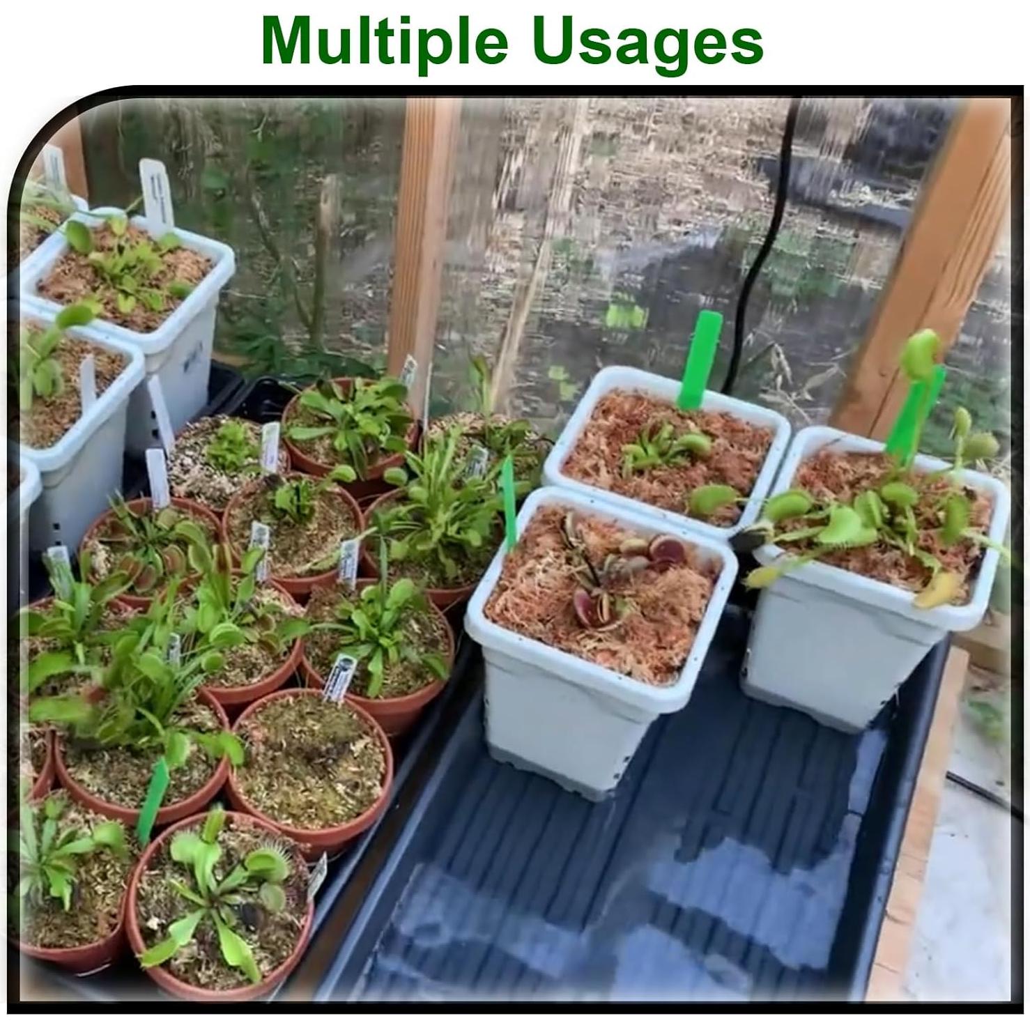 Maceta Cuadrada Gyfofix Gris-Blanco 25.4 cm con Drenaje