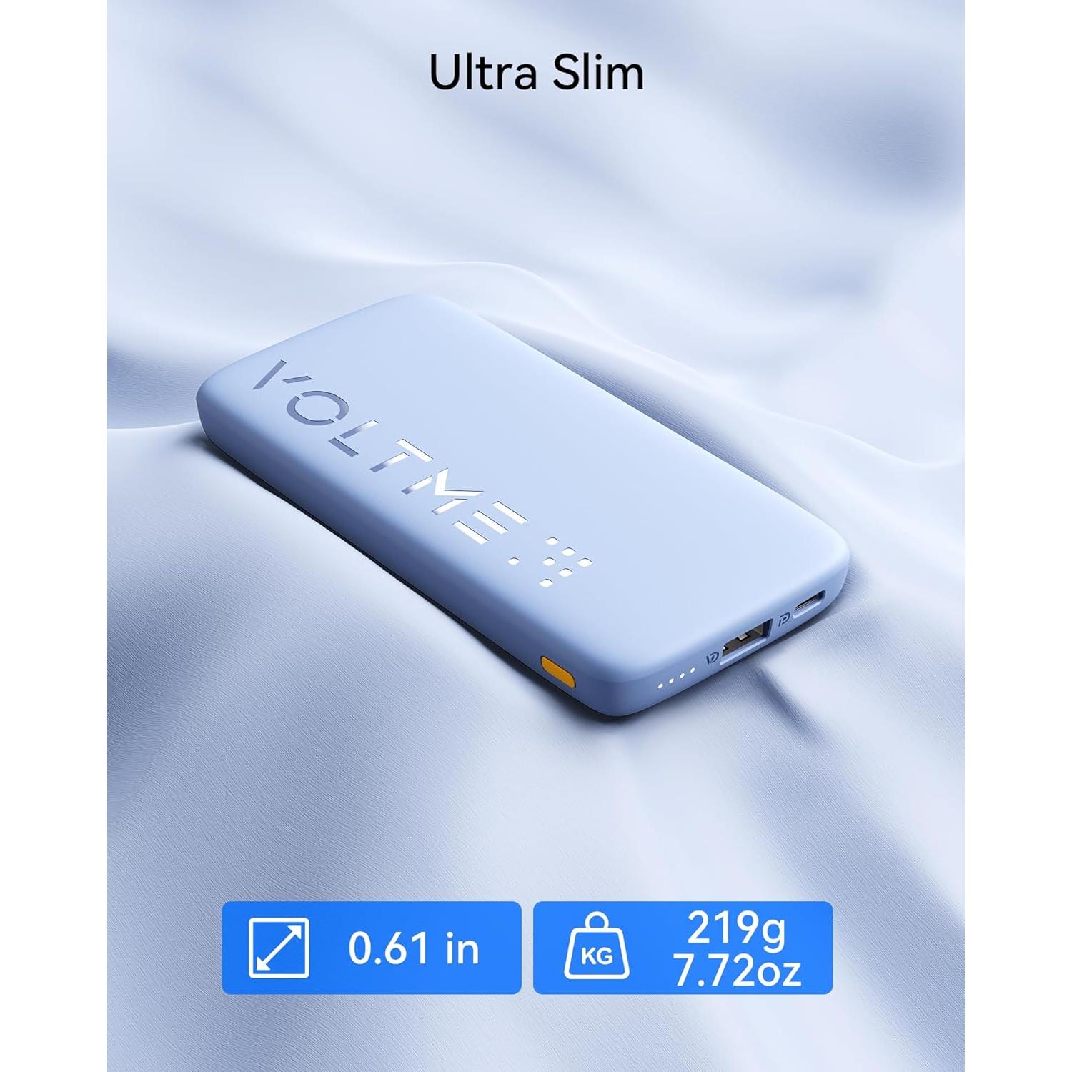 Cargador Portátil VOLTME 10000mAh Carga Rápida USB-C Negro