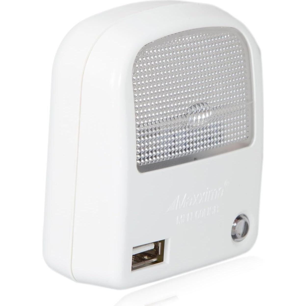 Luz Nocturna LED Maxxima con Cargador USB 2A - 2 Piezas