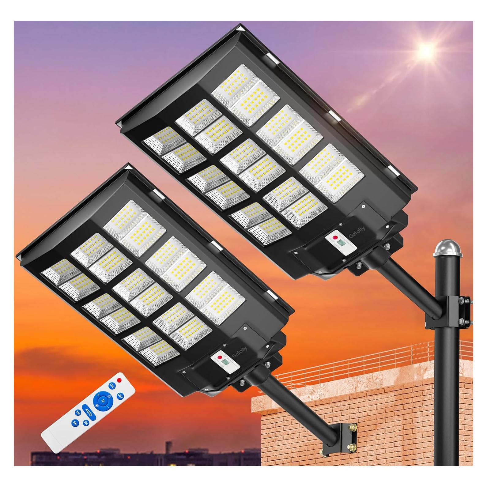 Luces Solares de Calle Gefolly SL-3600W 360000LM 6500K - 2 Paquete