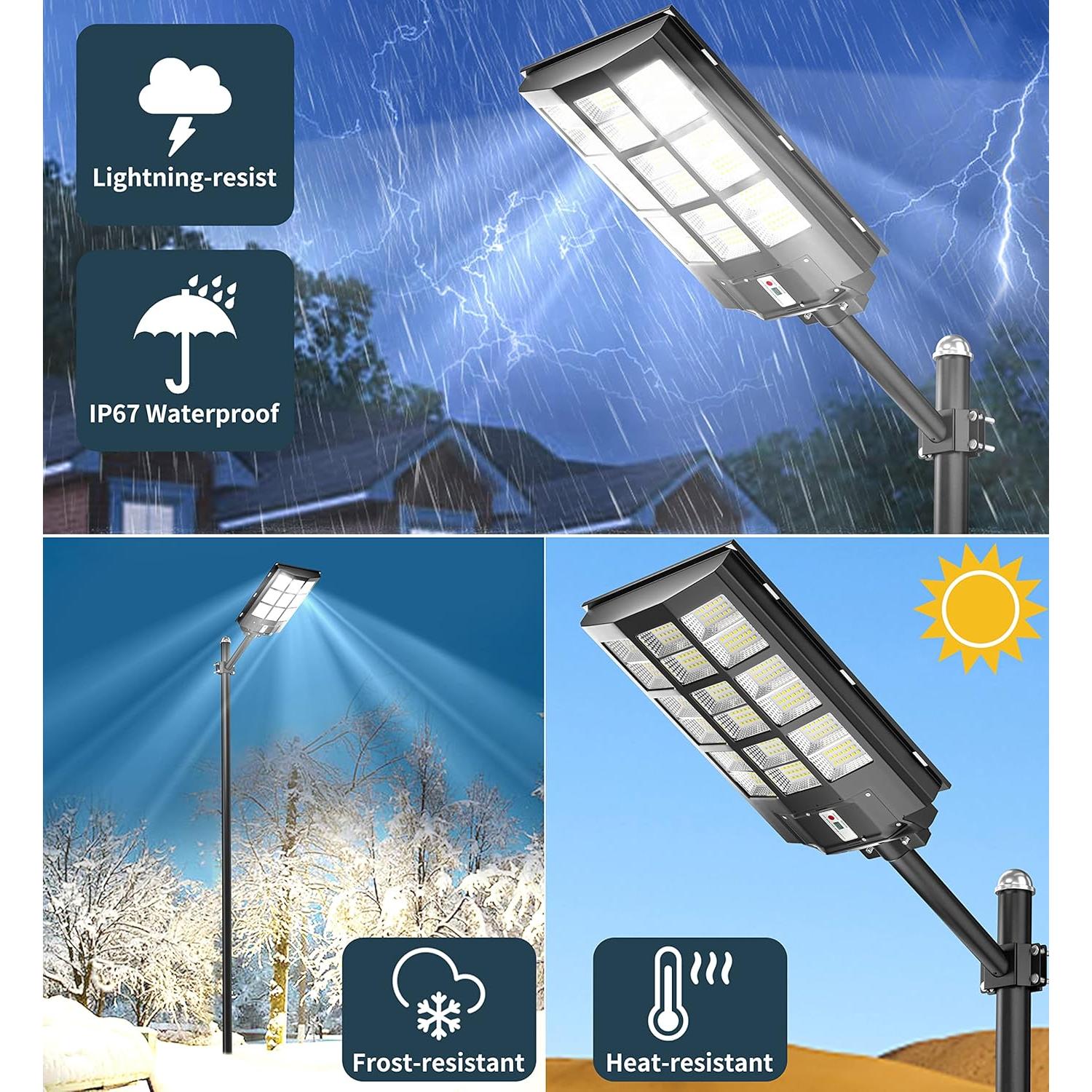 Luces Solares de Calle Gefolly SL-3600W 360000LM 6500K - 2 Paquete