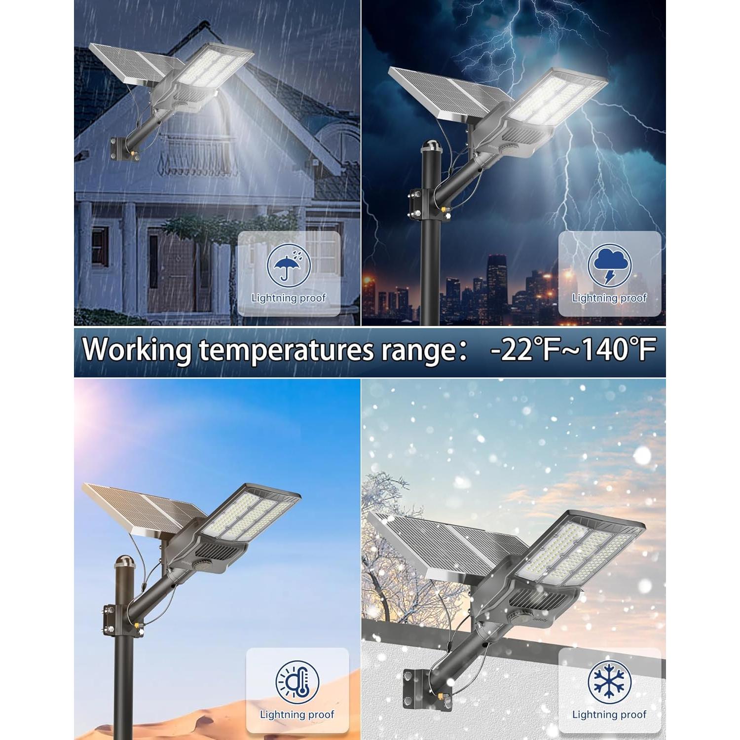 Luces Solares de Calle Gefolly SL-11000W 800000LM IP67 6500K